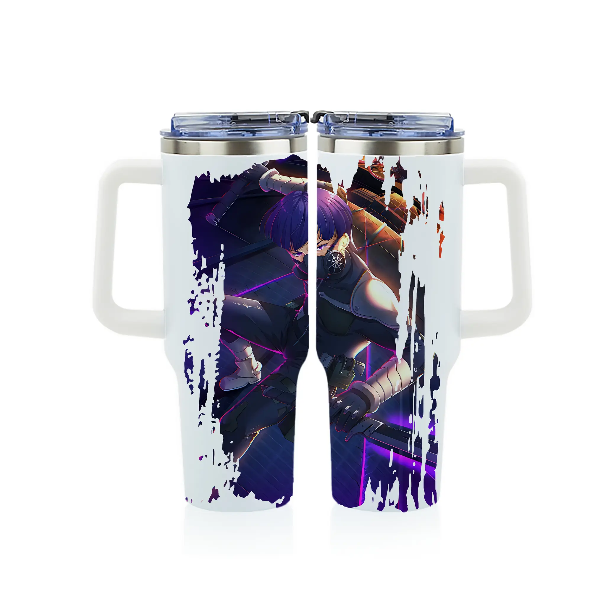 怪獣8号 グッズ,保科宗四郎 - 1200mL フルプリント車用タンブラー ・ 304ステンレス 内側 ・ 201ステンレス 外側 ・ 保温 保冷 ・ 通勤 ドライブ アウトドア用