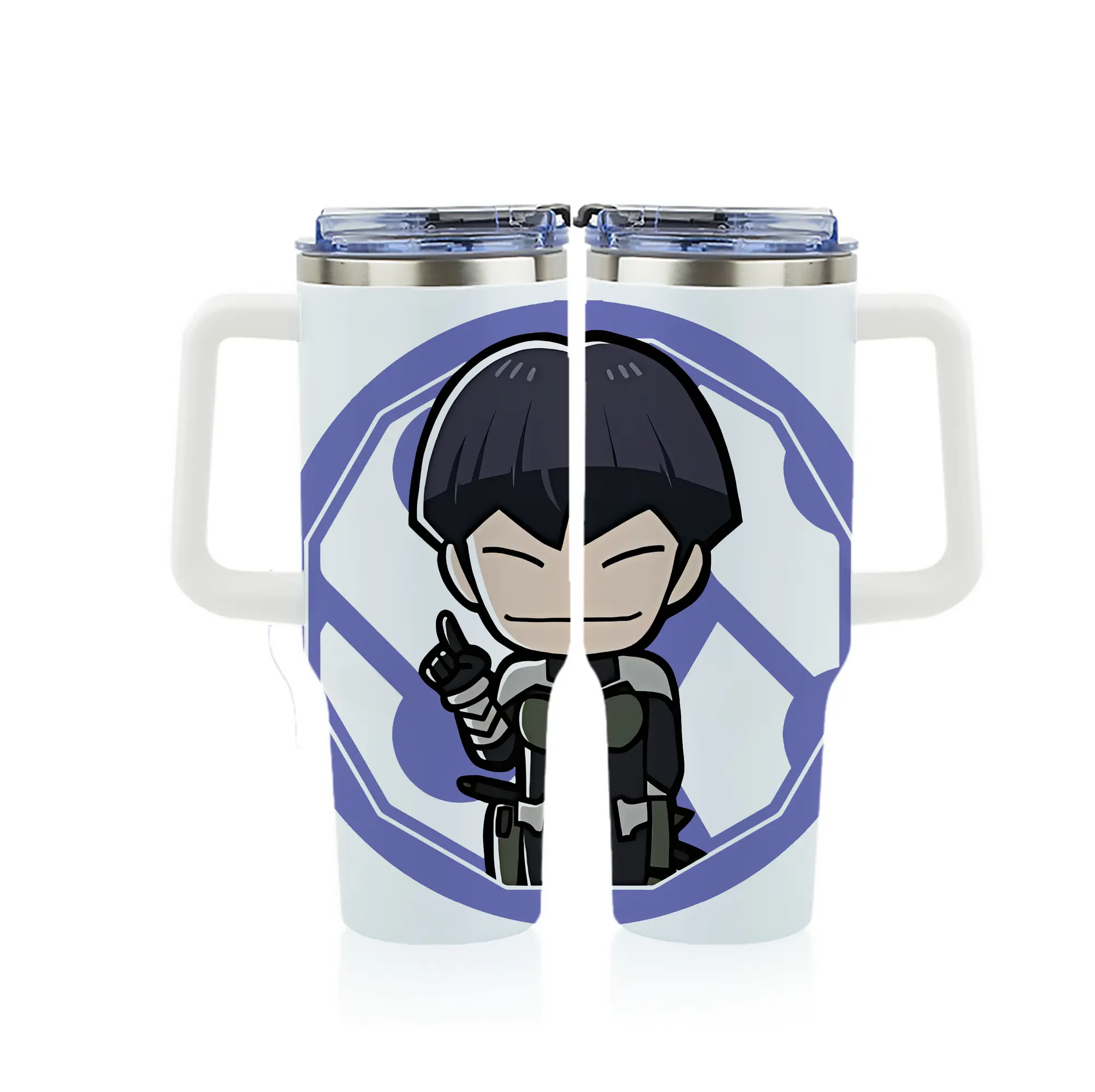 怪獣8号 グッズ,保科宗四郎 - 1200mL フルプリント車用タンブラー ・ 304ステンレス 内側 ・ 201ステンレス 外側 ・ 保温 保冷 ・ 通勤 ドライブ アウトドア用