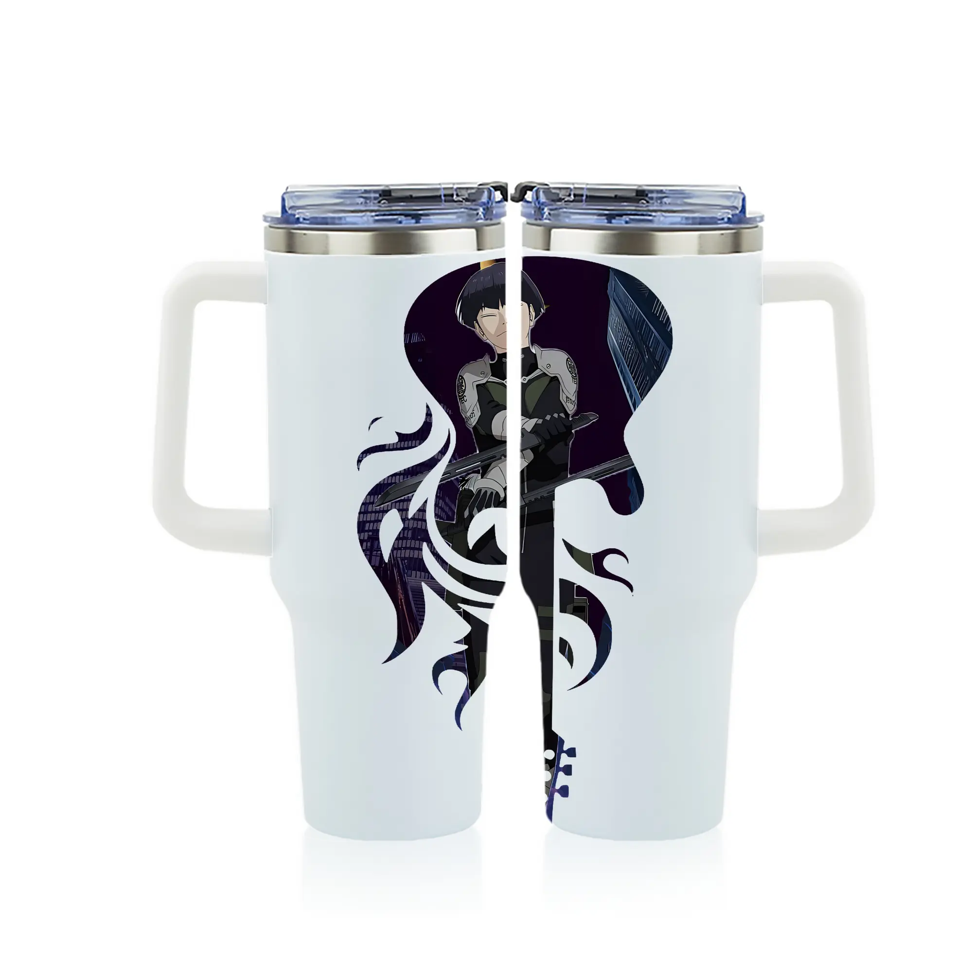 怪獣8号 グッズ,保科宗四郎 - 1200mL フルプリント車用タンブラー ・ 304ステンレス 内側 ・ 201ステンレス 外側 ・ 保温 保冷 ・ 通勤 ドライブ アウトドア用