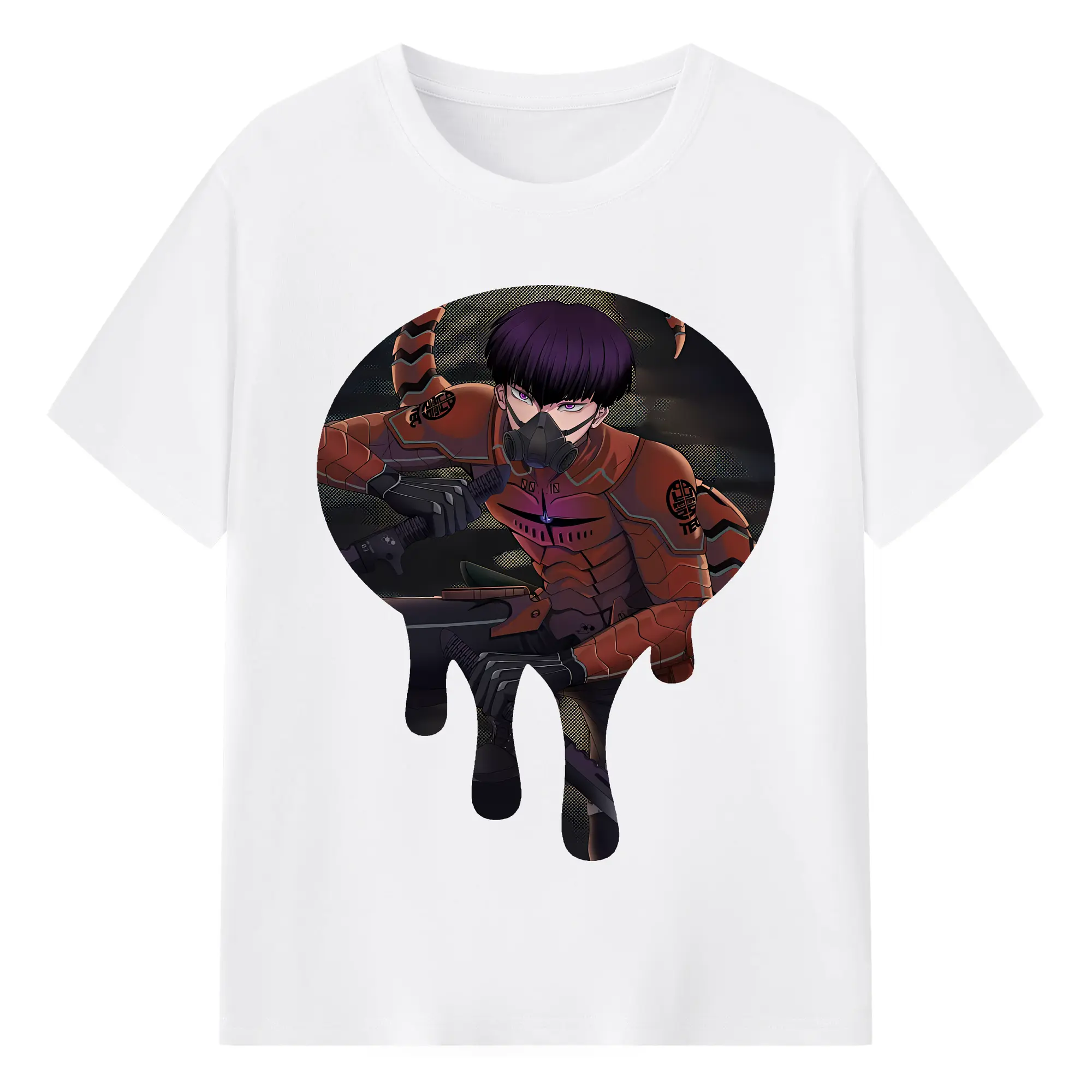 怪獣8号 グッズ,保科宗四郎 - 綿100％ 半袖Tシャツ ・ フロントプリント ・ 快適 通気性 ・ 日常使い 散歩 スポーツ用