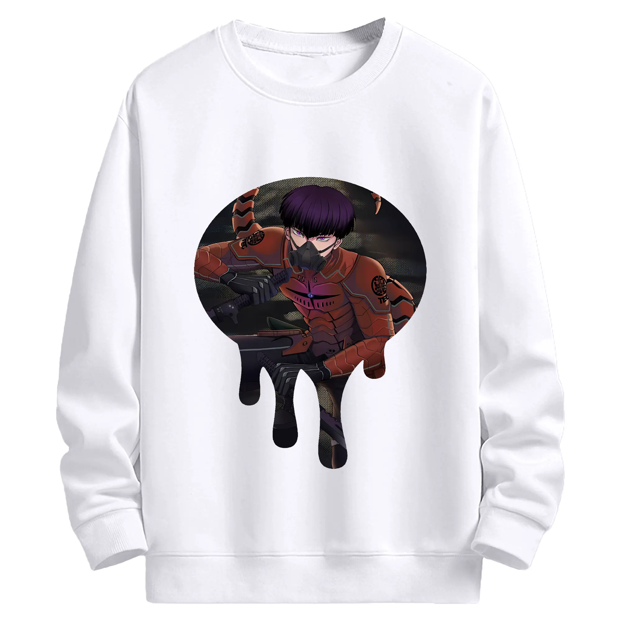 怪獣8号 グッズ,保科宗四郎 - 高品質 クルーネック スウェット ・ コットン59％ ポリエステル41％ ・ ユニセックス 長袖 トレーナー ・ カジュアル デイリー スポーツ 散歩用