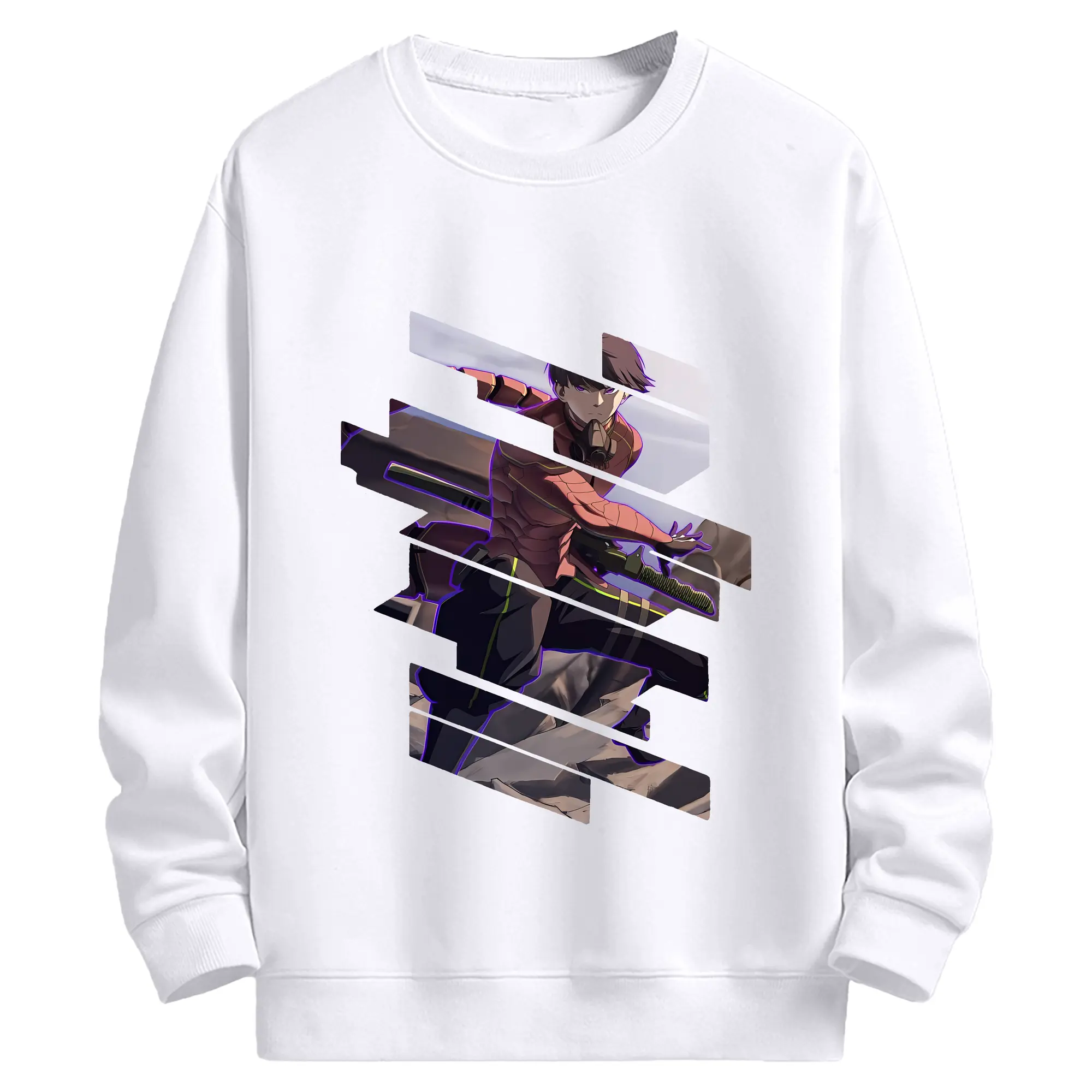 怪獣8号 グッズ,保科宗四郎 - 高品質 クルーネック スウェット ・ コットン59％ ポリエステル41％ ・ ユニセックス 長袖 トレーナー ・ カジュアル デイリー スポーツ 散歩用