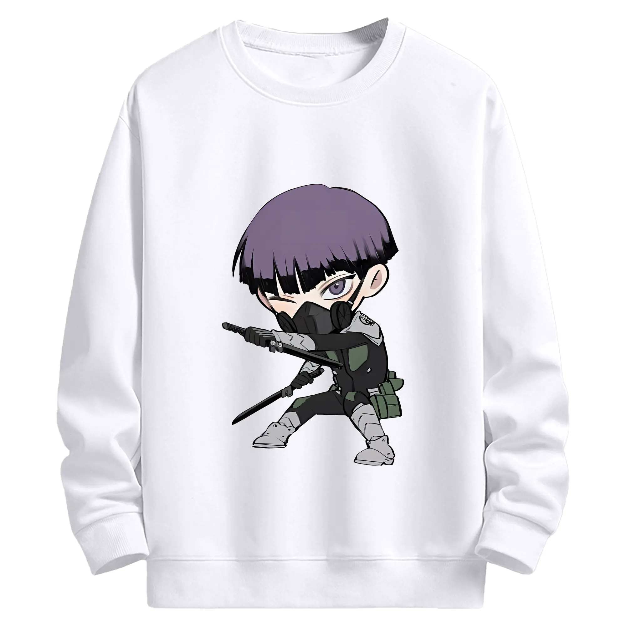 怪獣8号 グッズ,保科宗四郎 - 高品質 クルーネック スウェット ・ コットン59％ ポリエステル41％ ・ ユニセックス 長袖 トレーナー ・ カジュアル デイリー スポーツ 散歩用