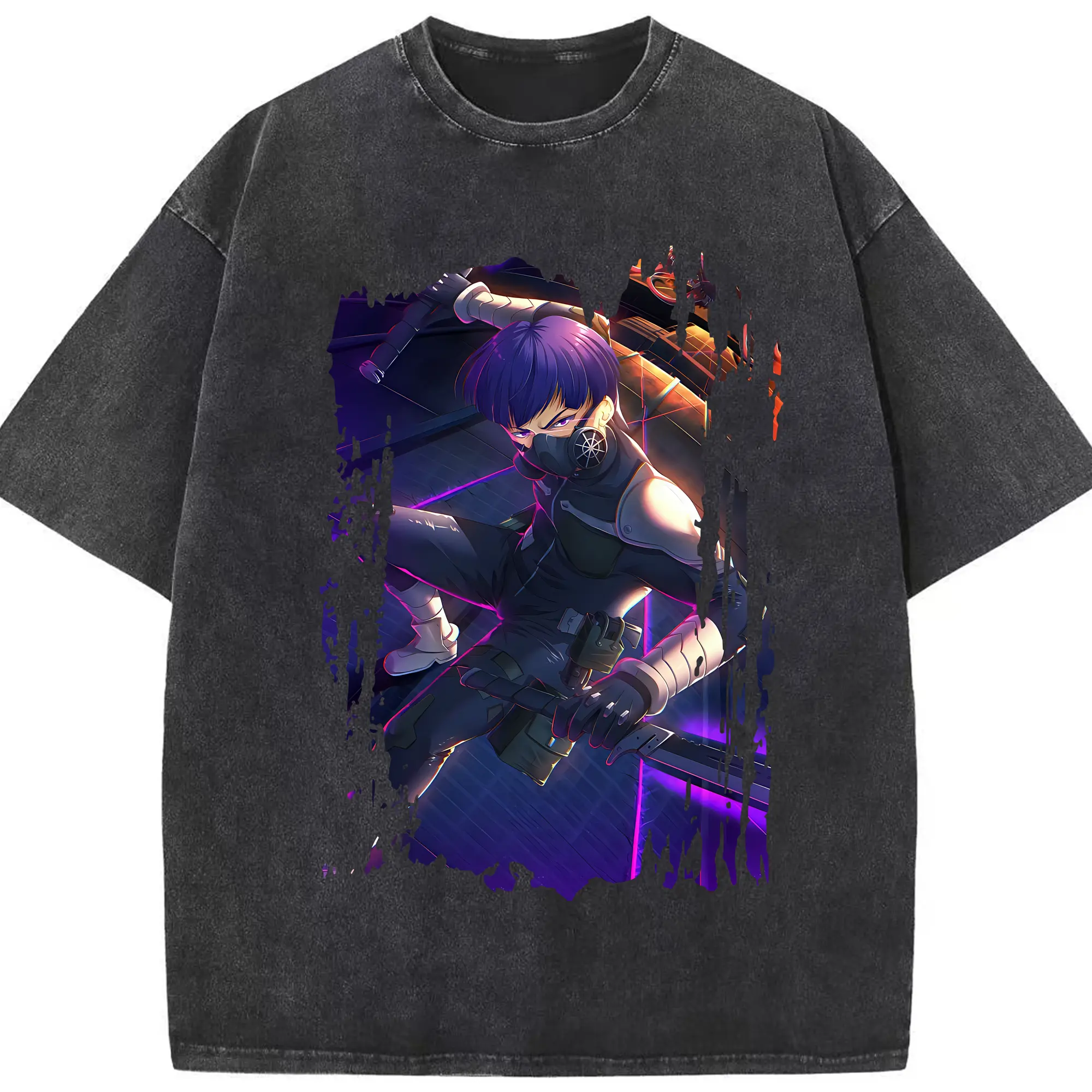 怪獣8号 グッズ,保科宗四郎 - 綿100％ ヴィンテージ風 半袖Tシャツ ・ フロントプリント ・ 柔らか肌触り ・ 通気性 快適 ・ スポーツ カジュアル 外出用