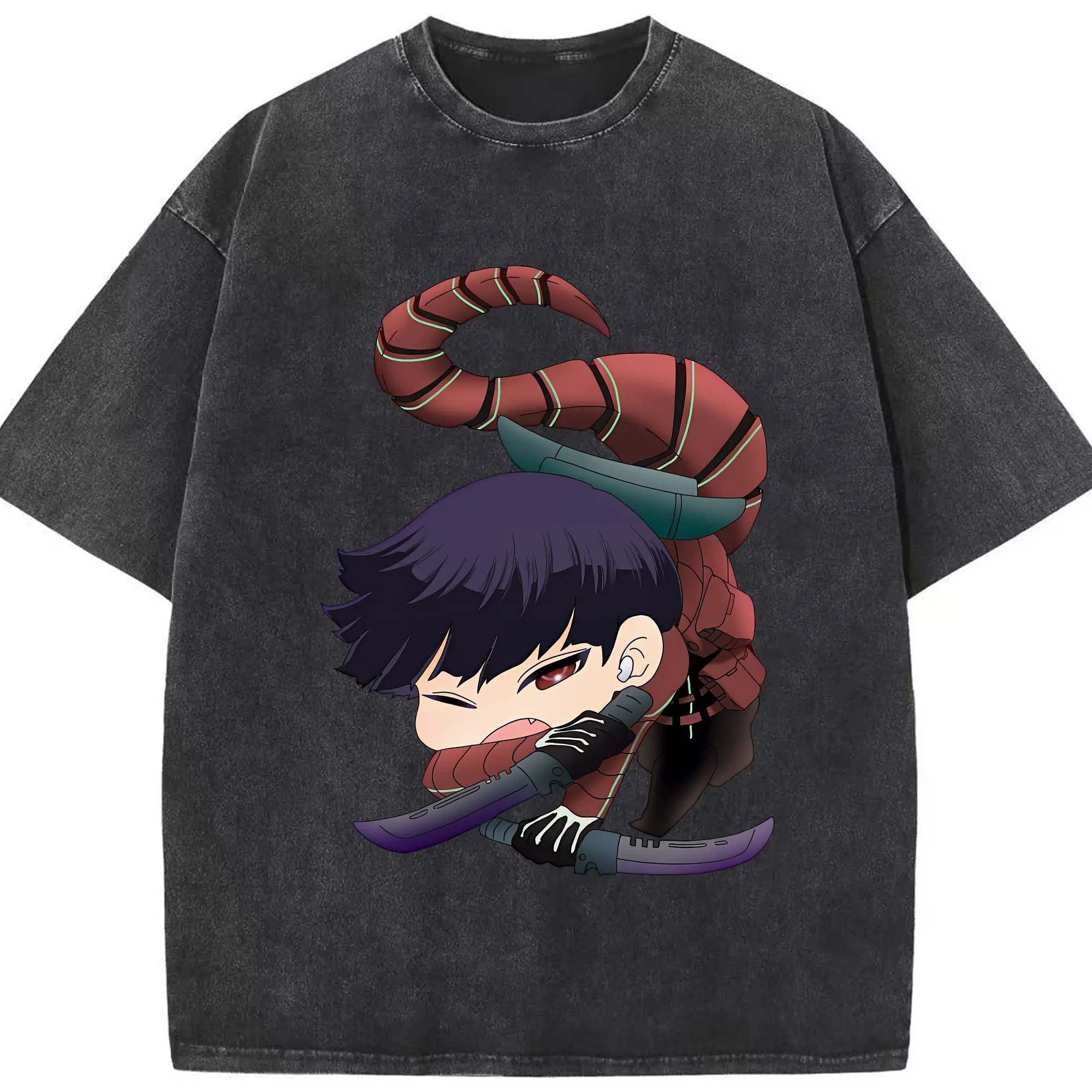 怪獣8号 グッズ,保科宗四郎 - 綿100％ ヴィンテージ風 半袖Tシャツ ・ フロントプリント ・ 柔らか肌触り ・ 通気性 快適 ・ スポーツ カジュアル 外出用