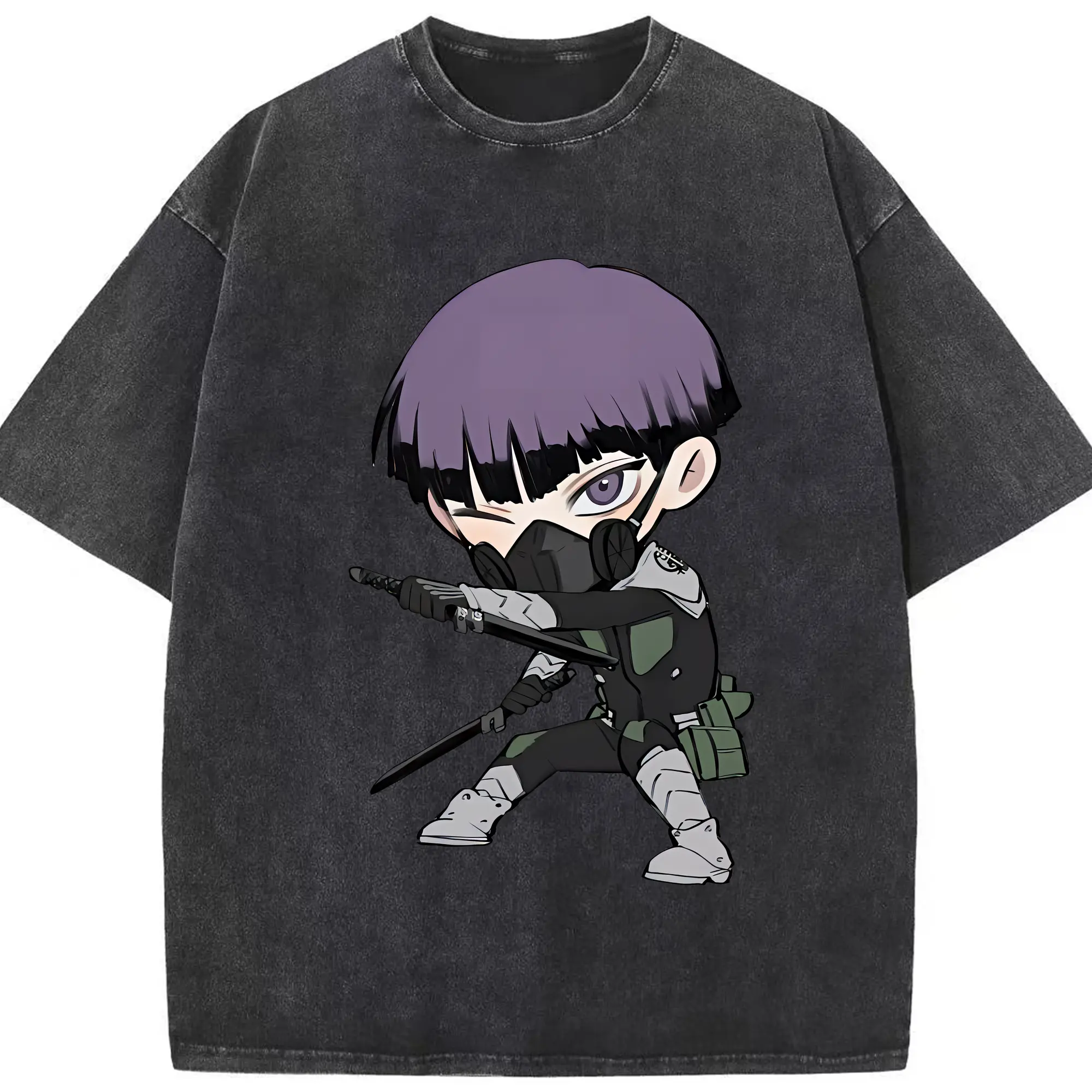 怪獣8号 グッズ,保科宗四郎 - 綿100％ ヴィンテージ風 半袖Tシャツ ・ フロントプリント ・ 柔らか肌触り ・ 通気性 快適 ・ スポーツ カジュアル 外出用