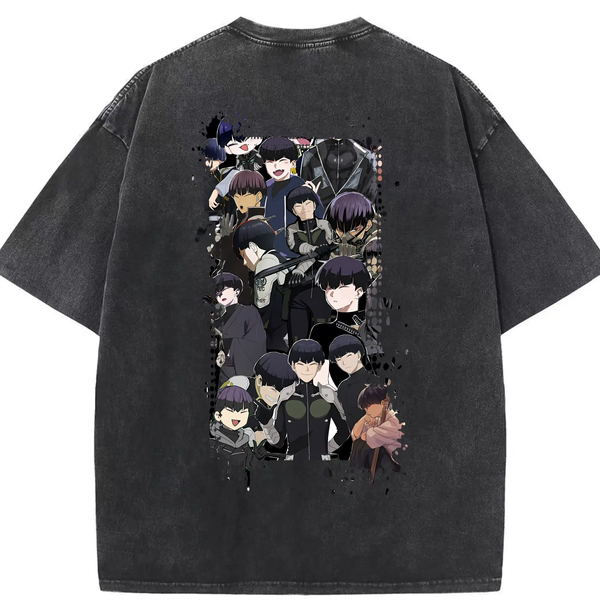 怪獣8号 グッズ,保科宗四郎 - 綿100％ ヴィンテージ風 半袖Tシャツ ・ 背面プリント ・ 柔らか肌触り ・ 通気性 快適 ・ スポーツ カジュアル 外出用