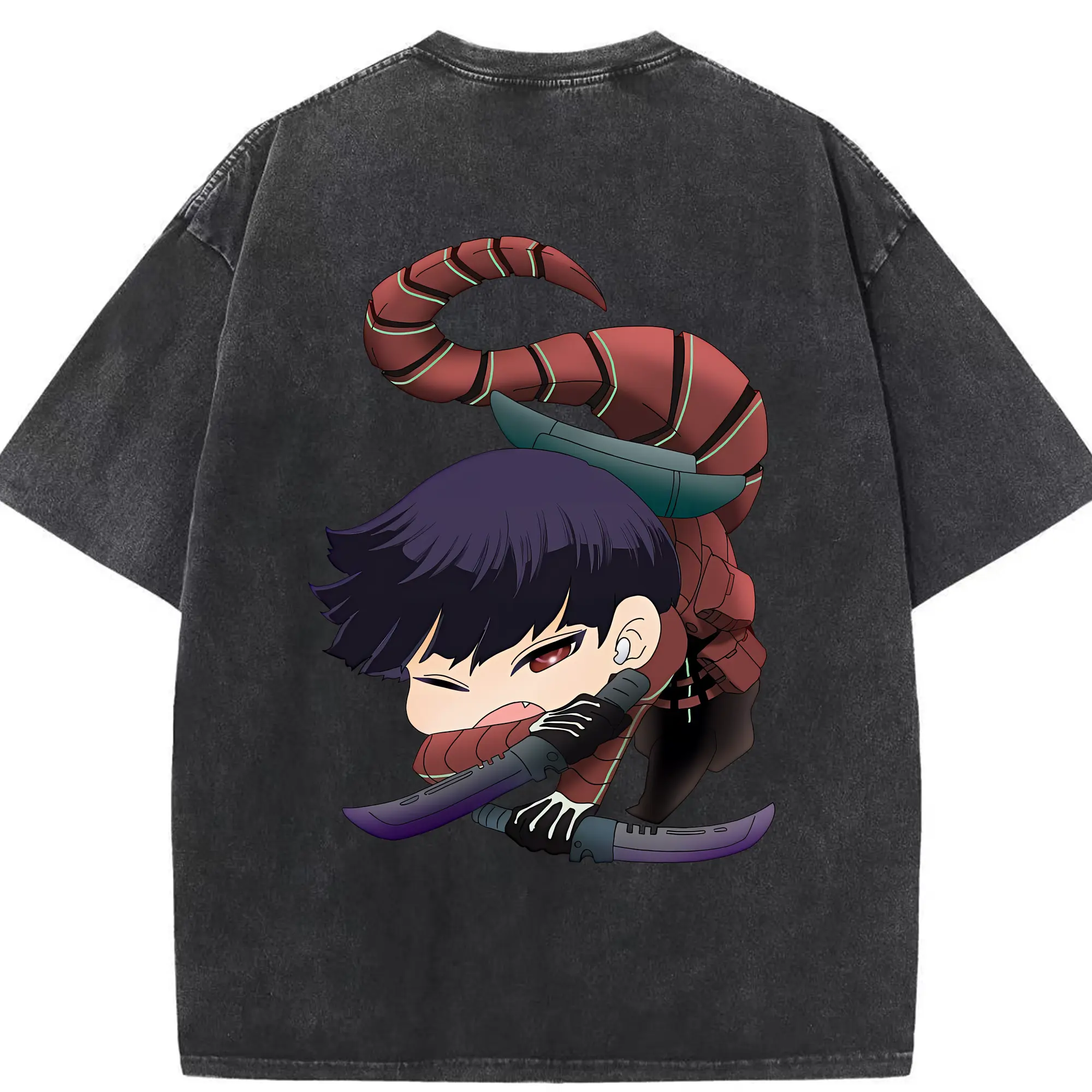 怪獣8号 グッズ,保科宗四郎 - 綿100％ ヴィンテージ風 半袖Tシャツ ・ 背面プリント ・ 柔らか肌触り ・ 通気性 快適 ・ スポーツ カジュアル 外出用