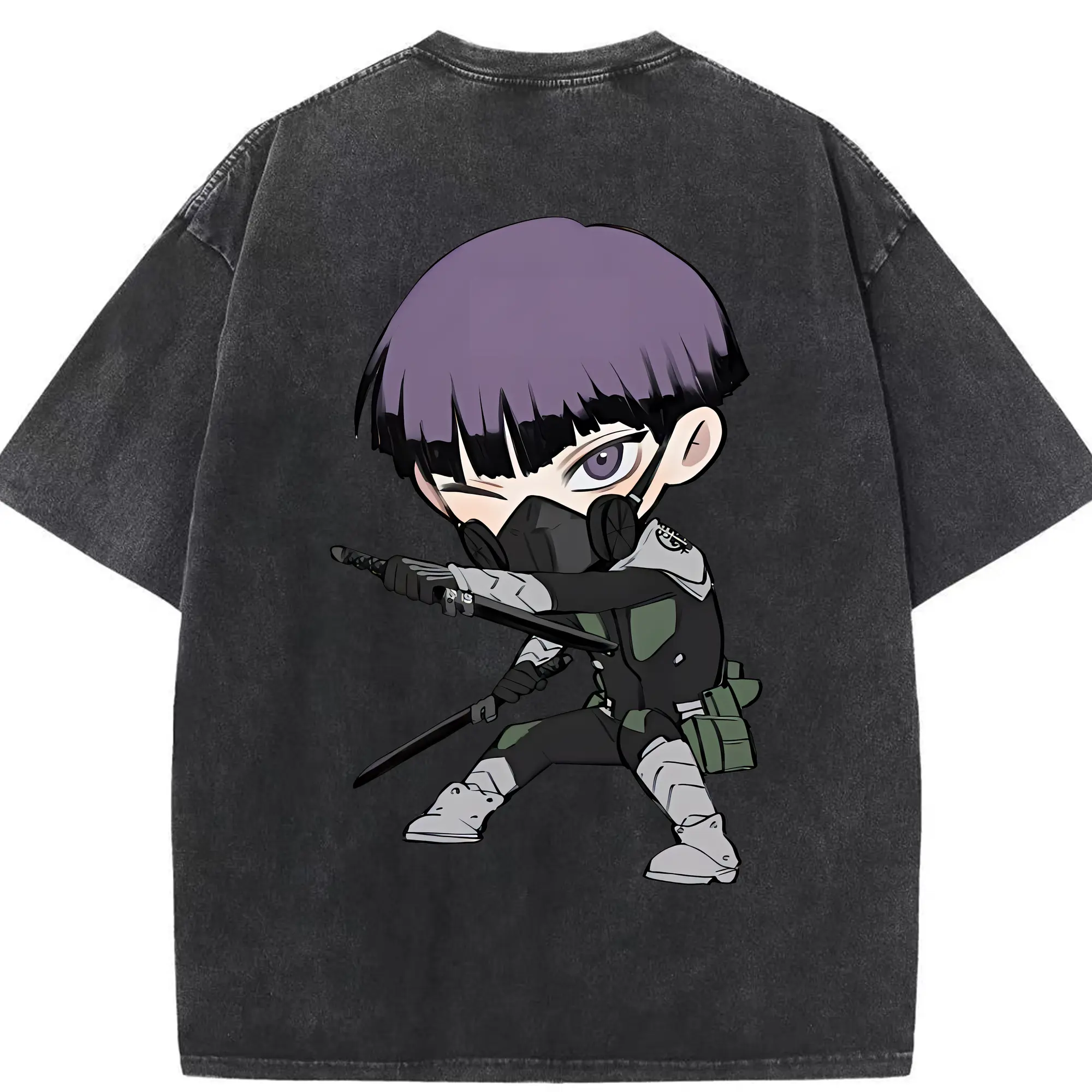 怪獣8号 グッズ,保科宗四郎 - 綿100％ ヴィンテージ風 半袖Tシャツ ・ 背面プリント ・ 柔らか肌触り ・ 通気性 快適 ・ スポーツ カジュアル 外出用