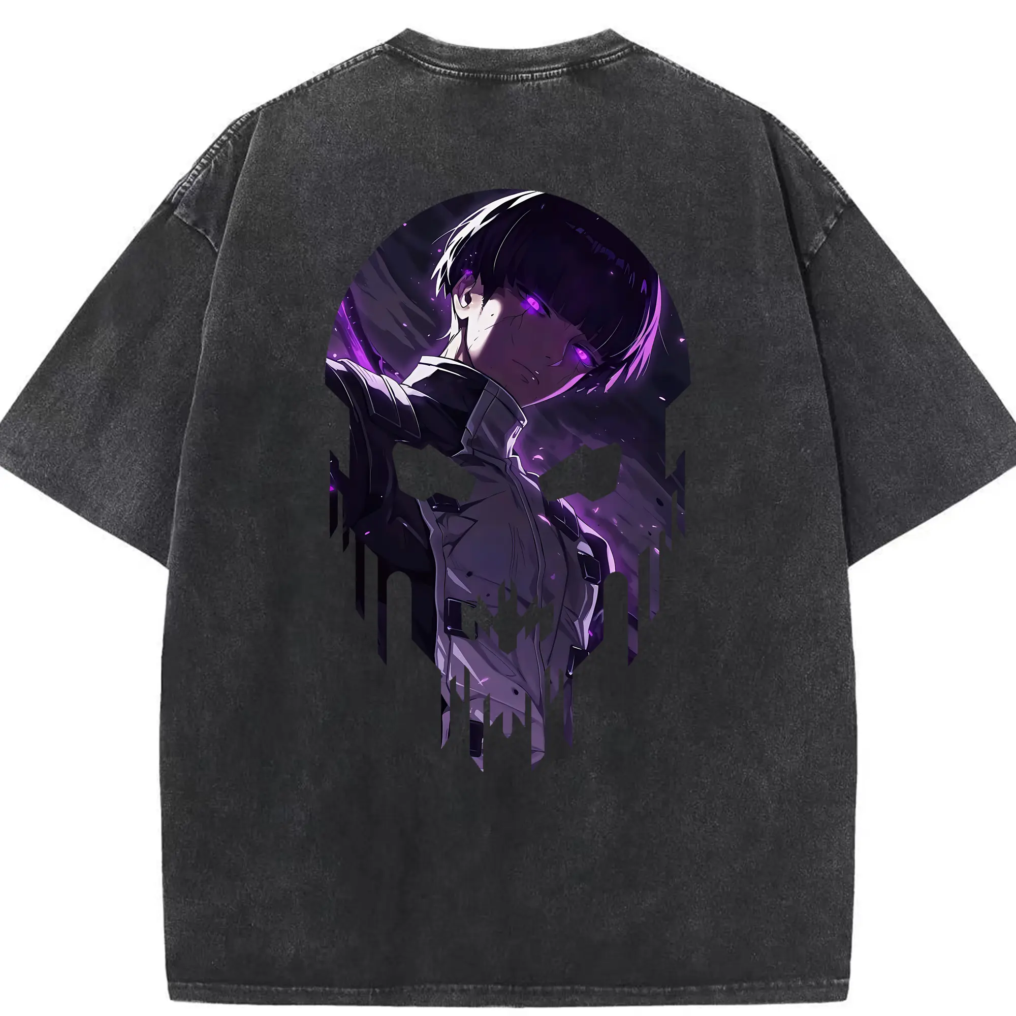 怪獣8号 グッズ,保科宗四郎 - 綿100％ ヴィンテージ風 半袖Tシャツ ・ 背面プリント ・ 柔らか肌触り ・ 通気性 快適 ・ スポーツ カジュアル 外出用