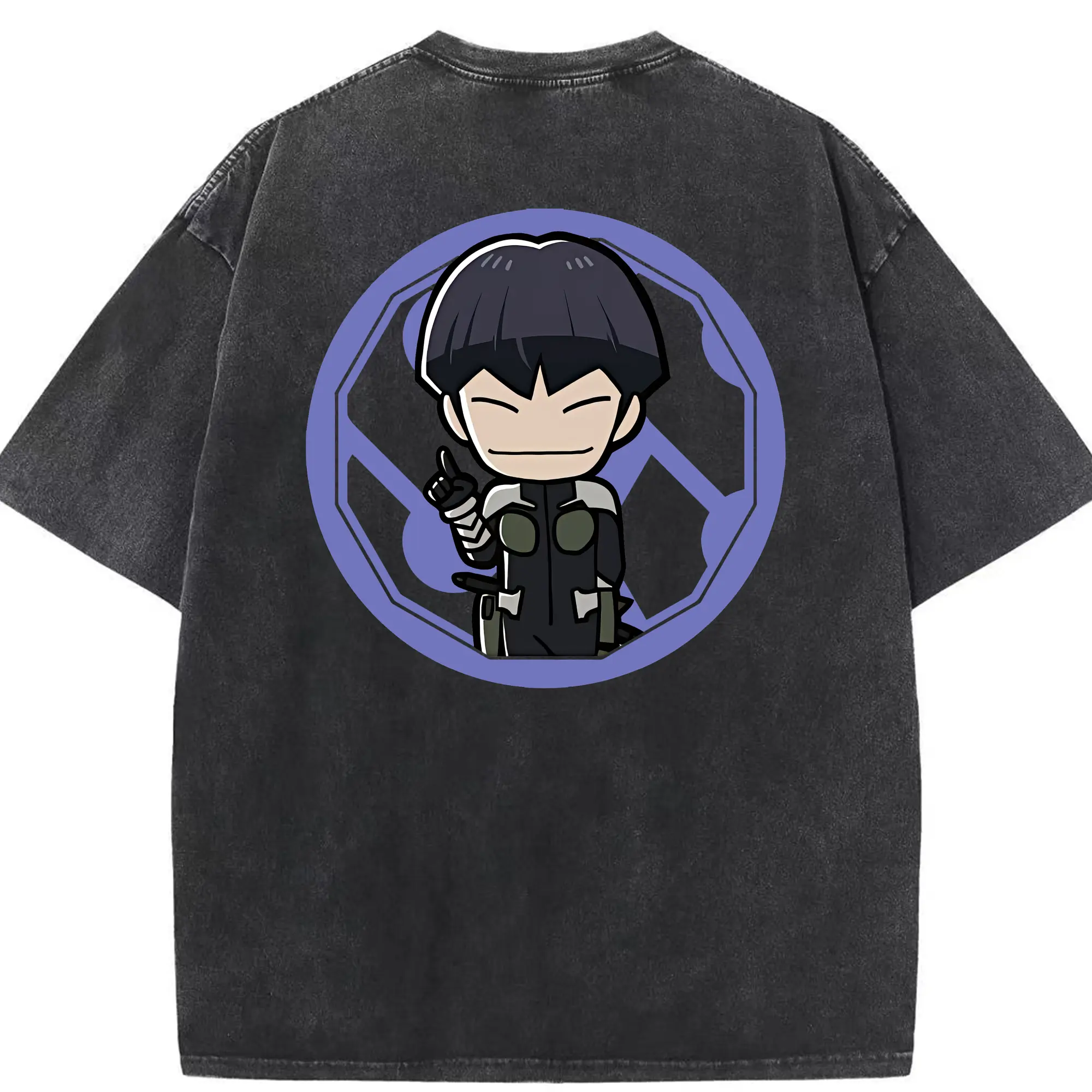 怪獣8号 グッズ,保科宗四郎 - 綿100％ ヴィンテージ風 半袖Tシャツ ・ 背面プリント ・ 柔らか肌触り ・ 通気性 快適 ・ スポーツ カジュアル 外出用