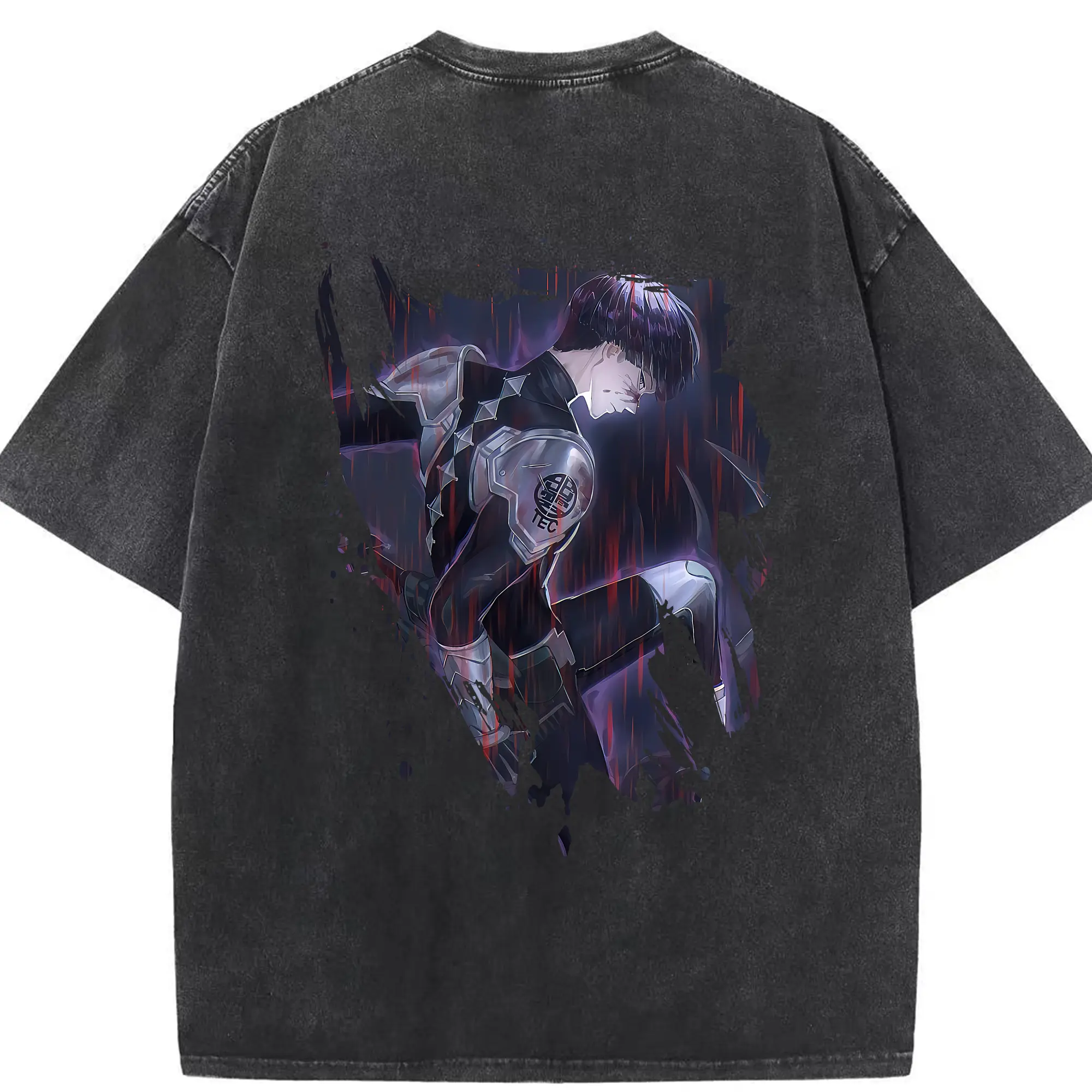 怪獣8号 グッズ,保科宗四郎 - 綿100％ ヴィンテージ風 半袖Tシャツ ・ 背面プリント ・ 柔らか肌触り ・ 通気性 快適 ・ スポーツ カジュアル 外出用