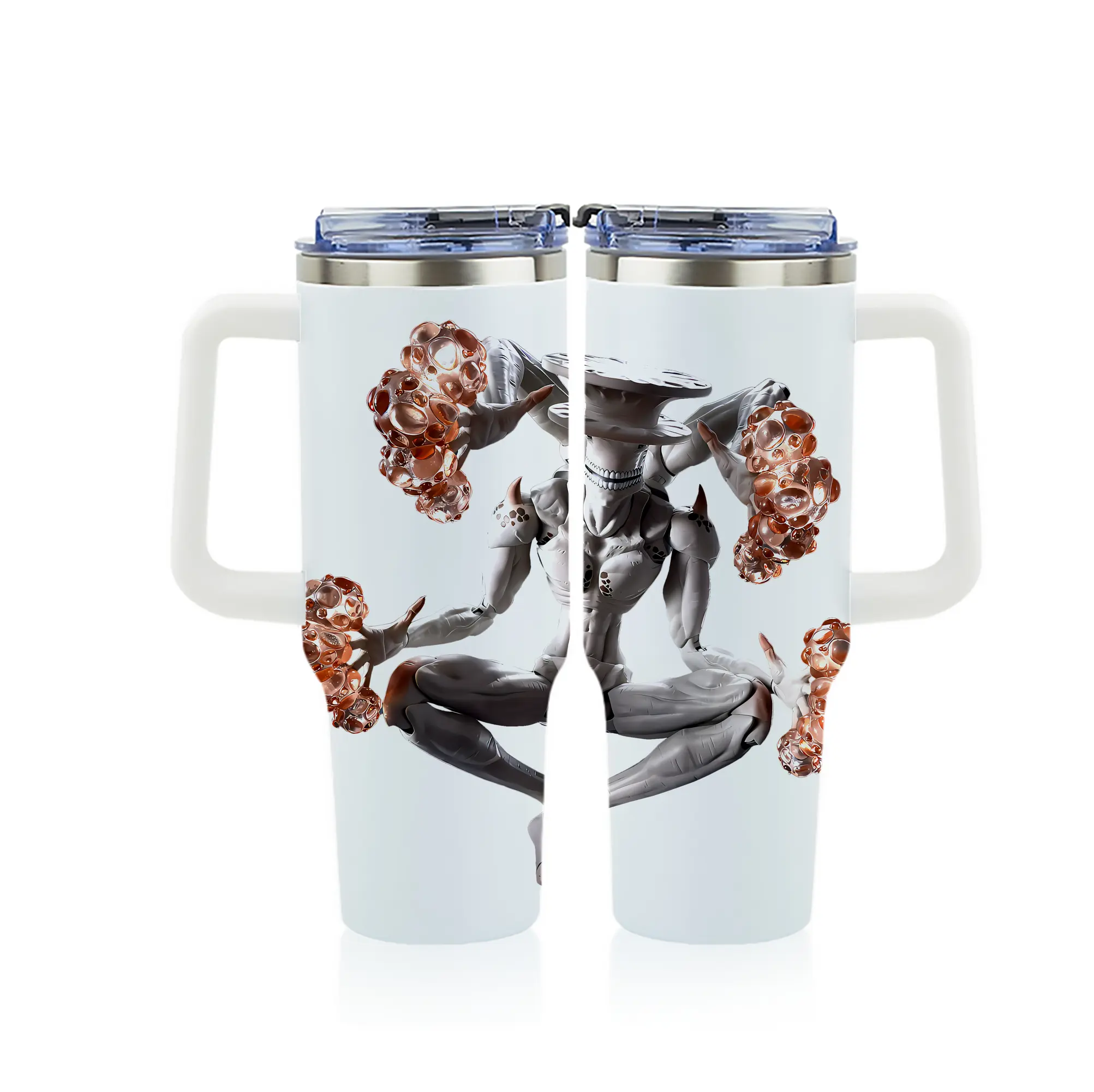 1200mL フルプリント車用タンブラー ・ 304ステンレス 内側 ・ 201ステンレス 外側 ・ 保温 保冷 ・ 通勤 ドライブ アウトドア用