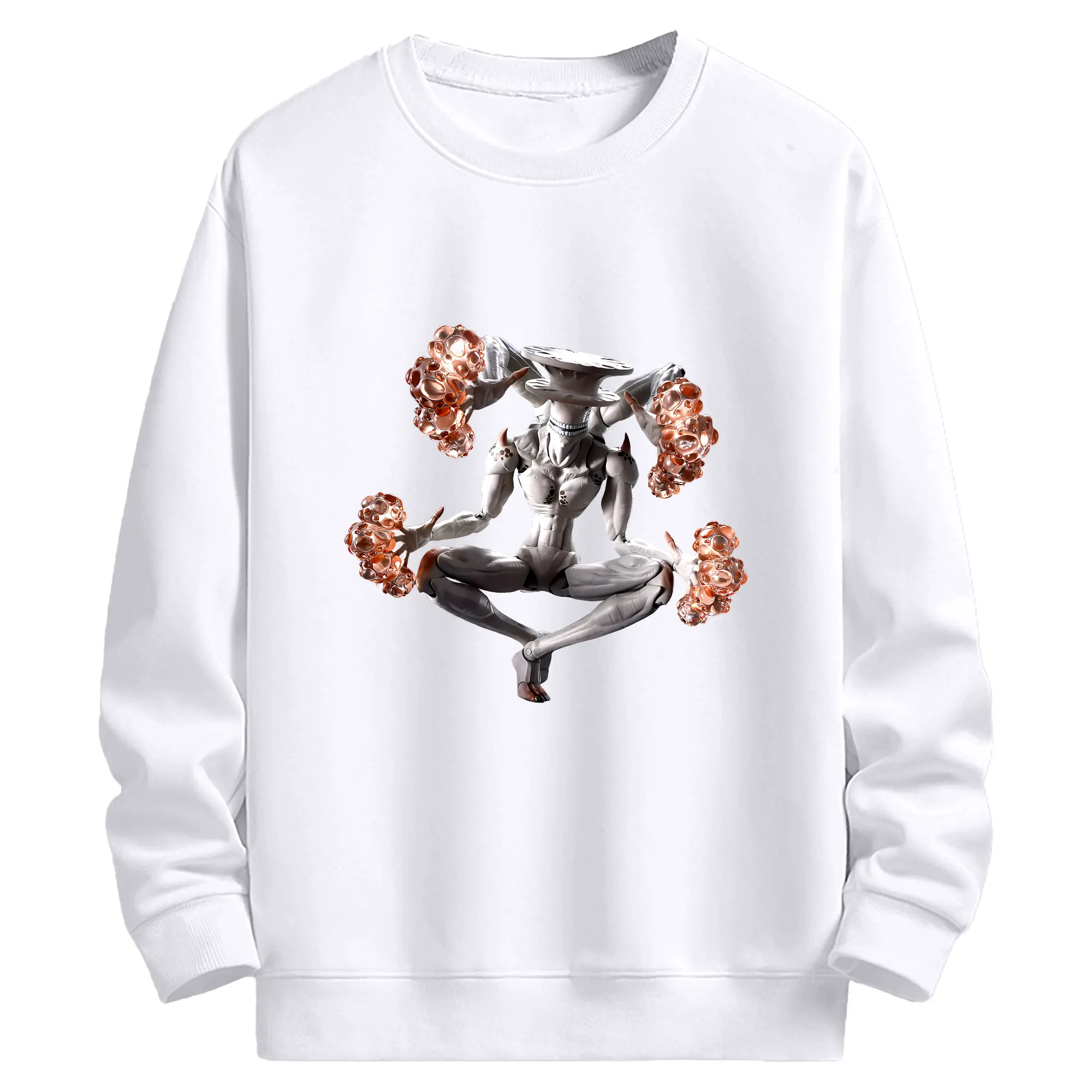 高品質 クルーネック スウェット ・ コットン59％ ポリエステル41％ ・ ユニセックス 長袖 トレーナー ・ カジュアル デイリー スポーツ 散歩用