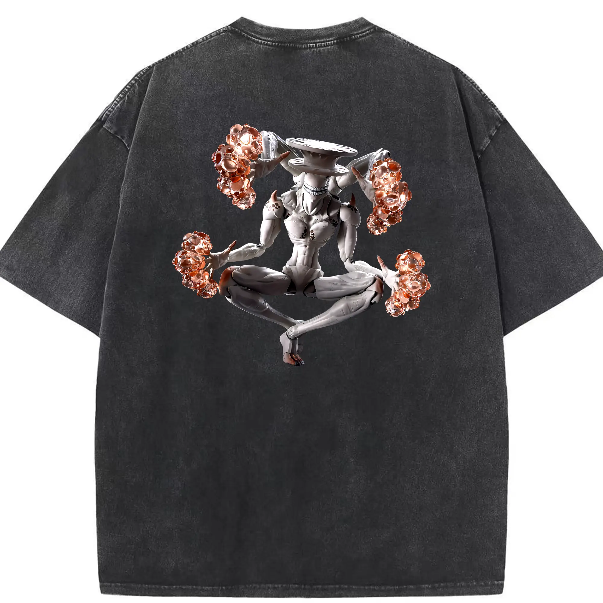 綿100％ ヴィンテージ風 半袖Tシャツ ・ 背面プリント ・ 柔らか肌触り ・ 通気性 快適 ・ スポーツ カジュアル 外出用