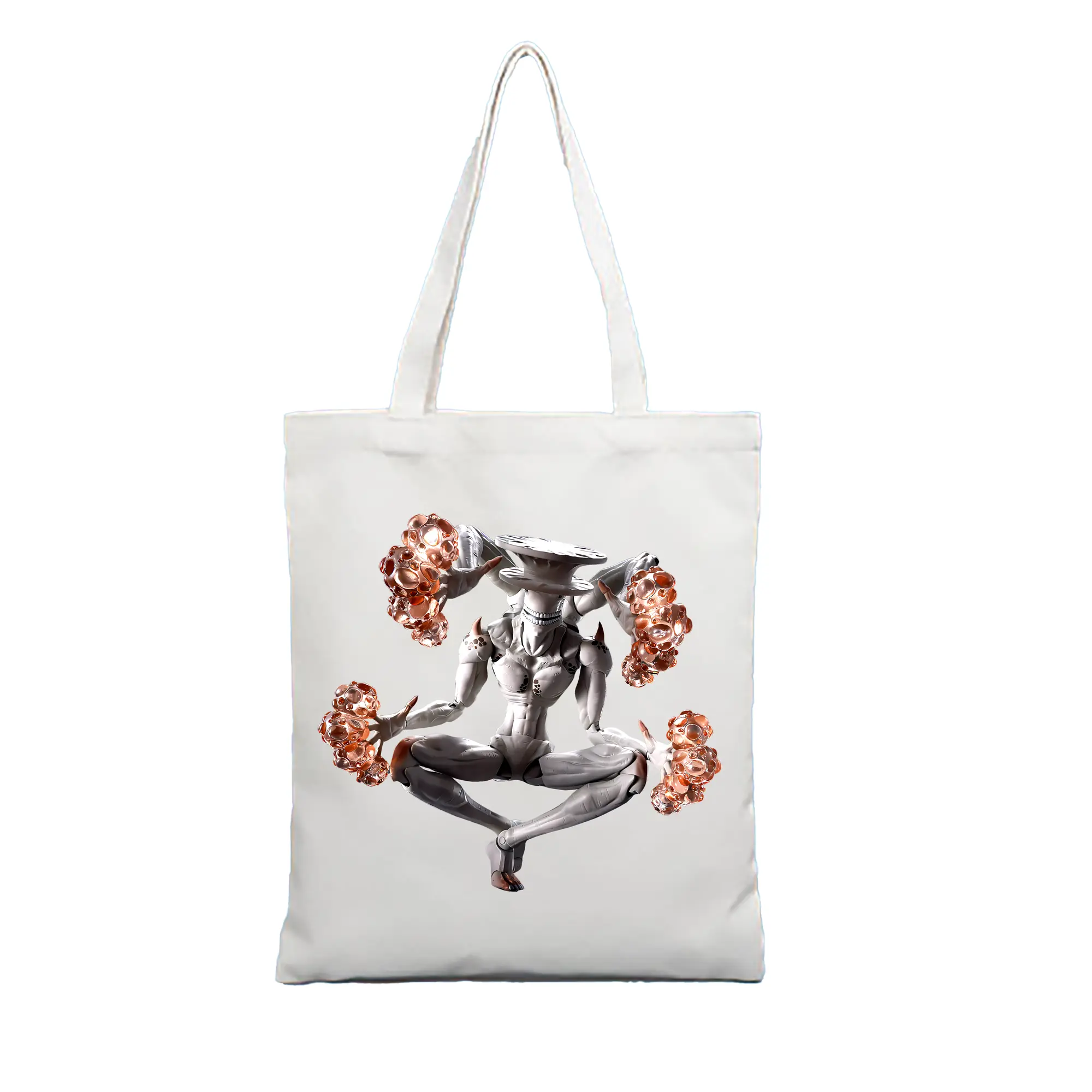 縦型キャンバス手提げバッグ（トートバッグ） ・ キャンバス素材 ・ ショッピング用 ・ 軽量 丈夫 お手入れ簡単