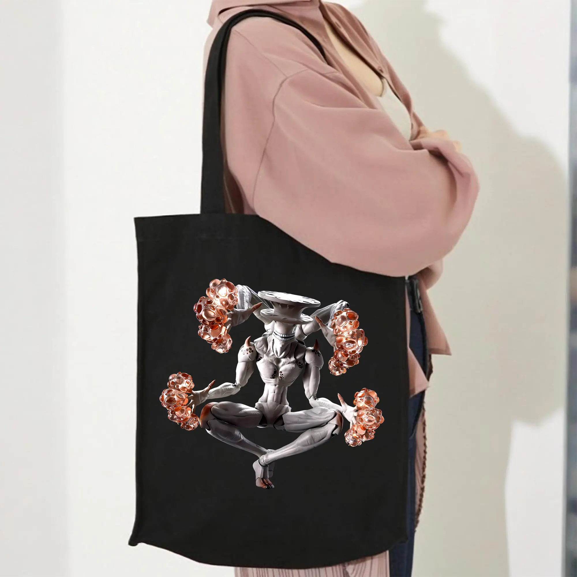 縦型キャンバス手提げバッグ（トートバッグ） ・ キャンバス素材 ・ ショッピング用 ・ 軽量 丈夫 お手入れ簡単