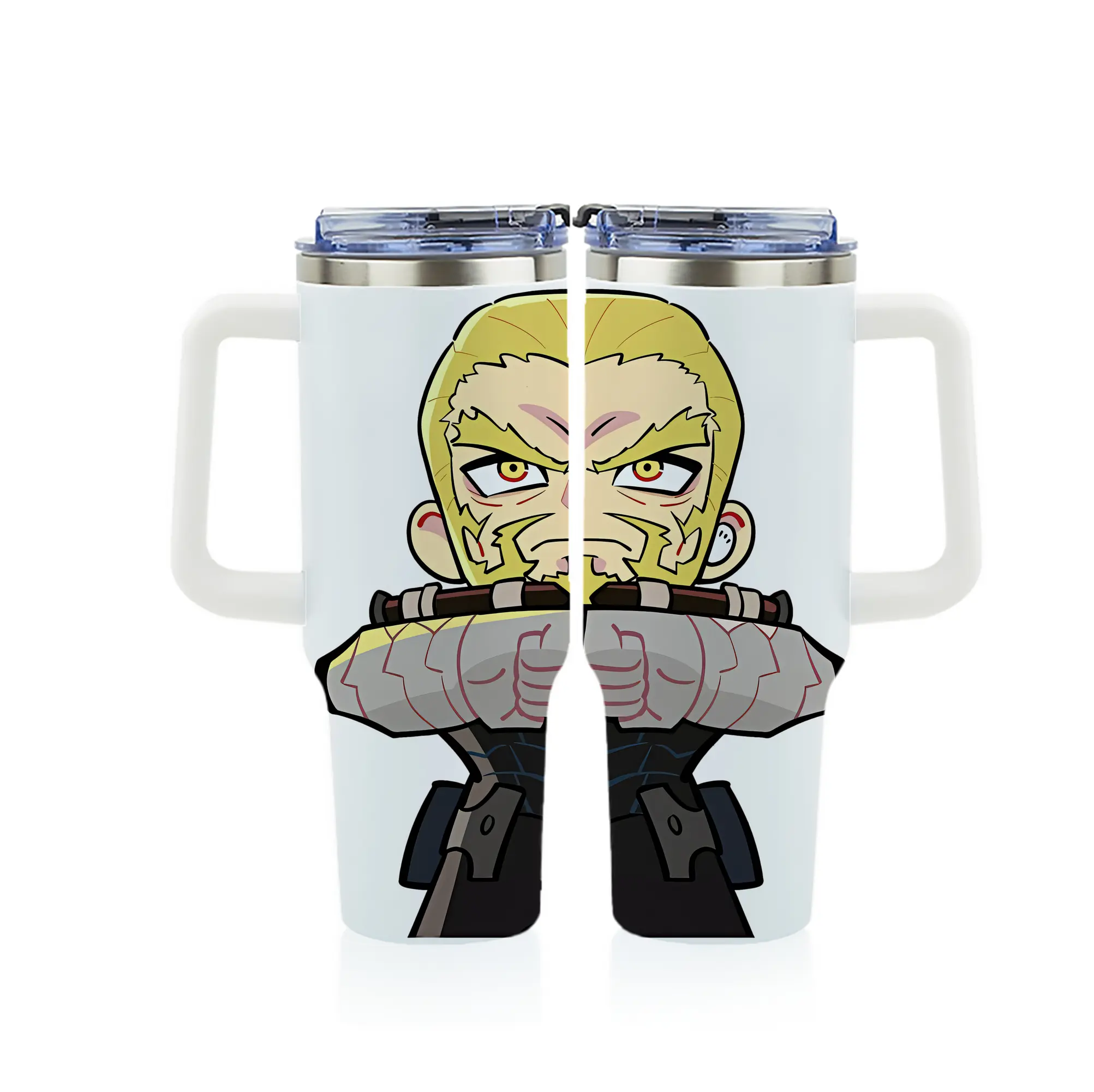 怪獣8号 グッズ,四ノ宮 功 - 1200mL フルプリント車用タンブラー ・ 304ステンレス 内側 ・ 201ステンレス 外側 ・ 保温 保冷 ・ 通勤 ドライブ アウトドア用