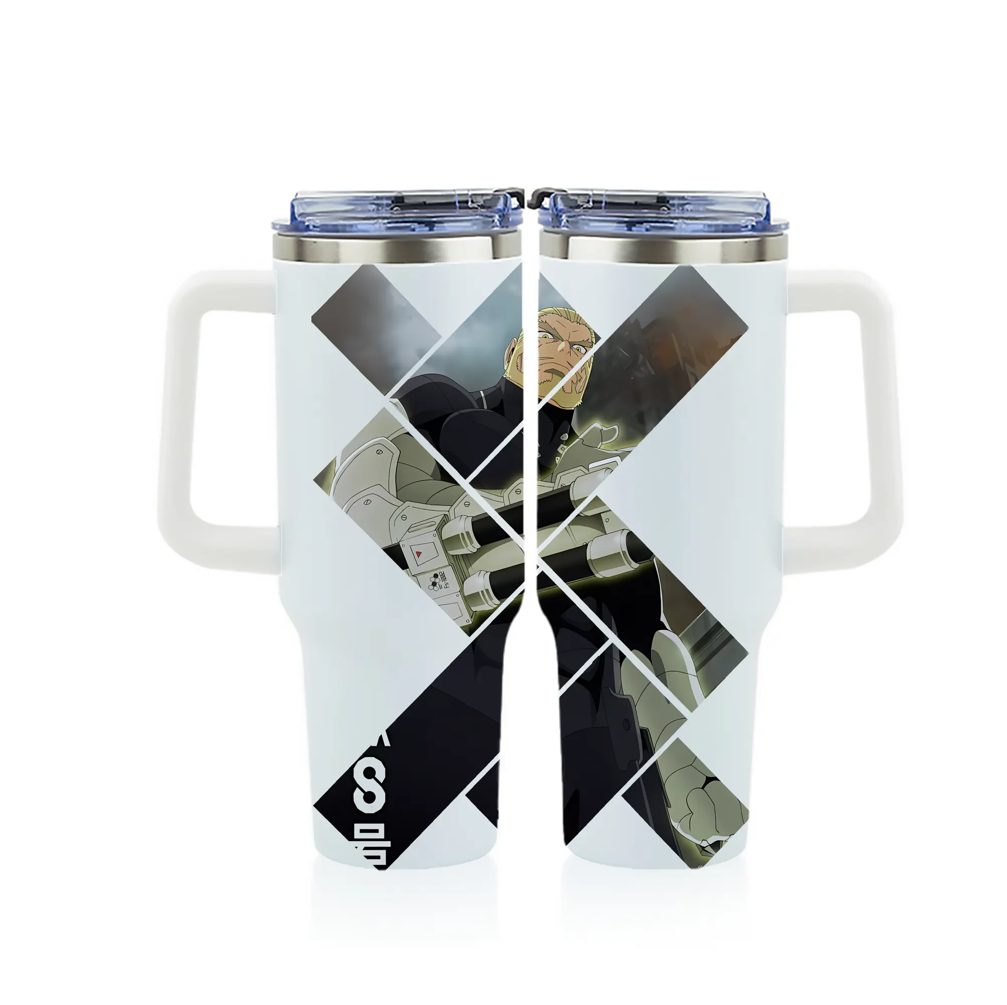 怪獣8号 グッズ,四ノ宮 功 - 1200mL フルプリント車用タンブラー ・ 304ステンレス 内側 ・ 201ステンレス 外側 ・ 保温 保冷 ・ 通勤 ドライブ アウトドア用