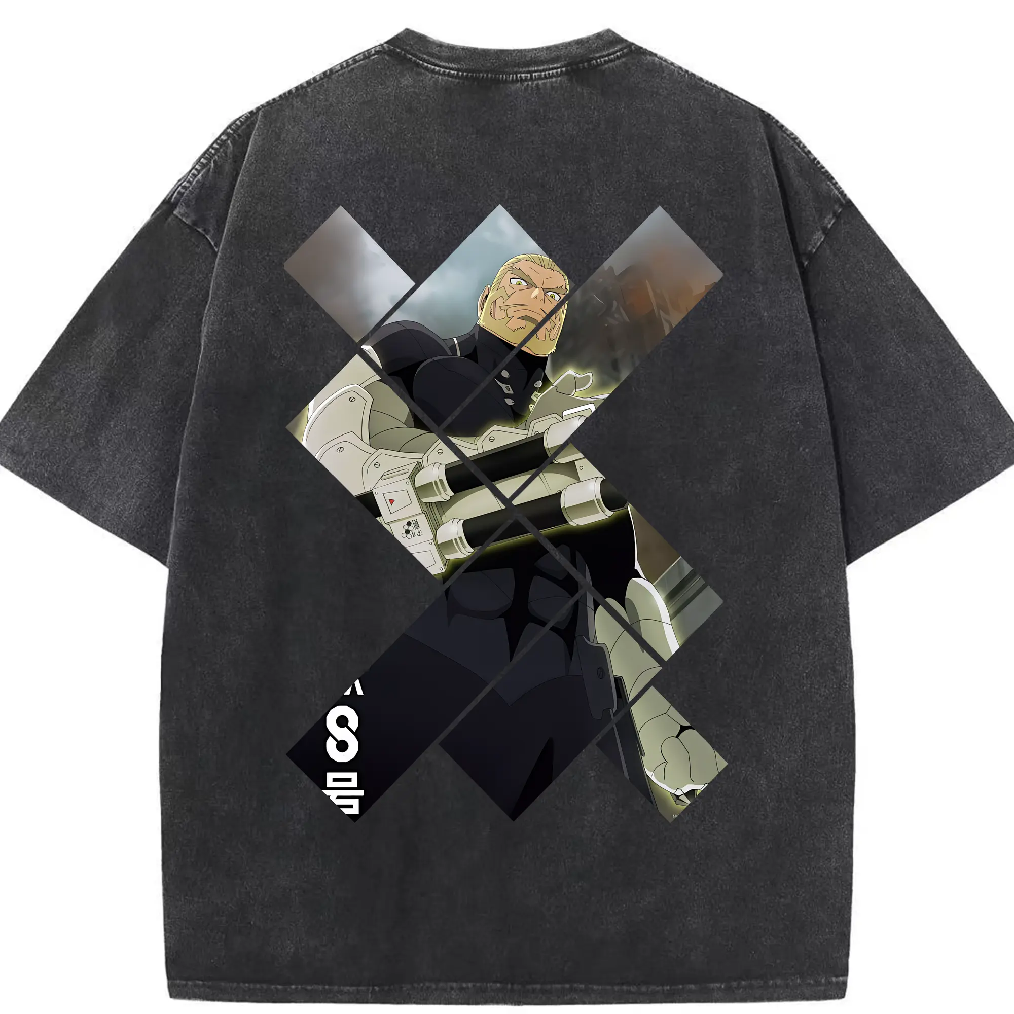 怪獣8号 グッズ,四ノ宮 功 - 綿100％ ヴィンテージ風 半袖Tシャツ ・ 背面プリント ・ 柔らか肌触り ・ 通気性 快適 ・ スポーツ カジュアル 外出用