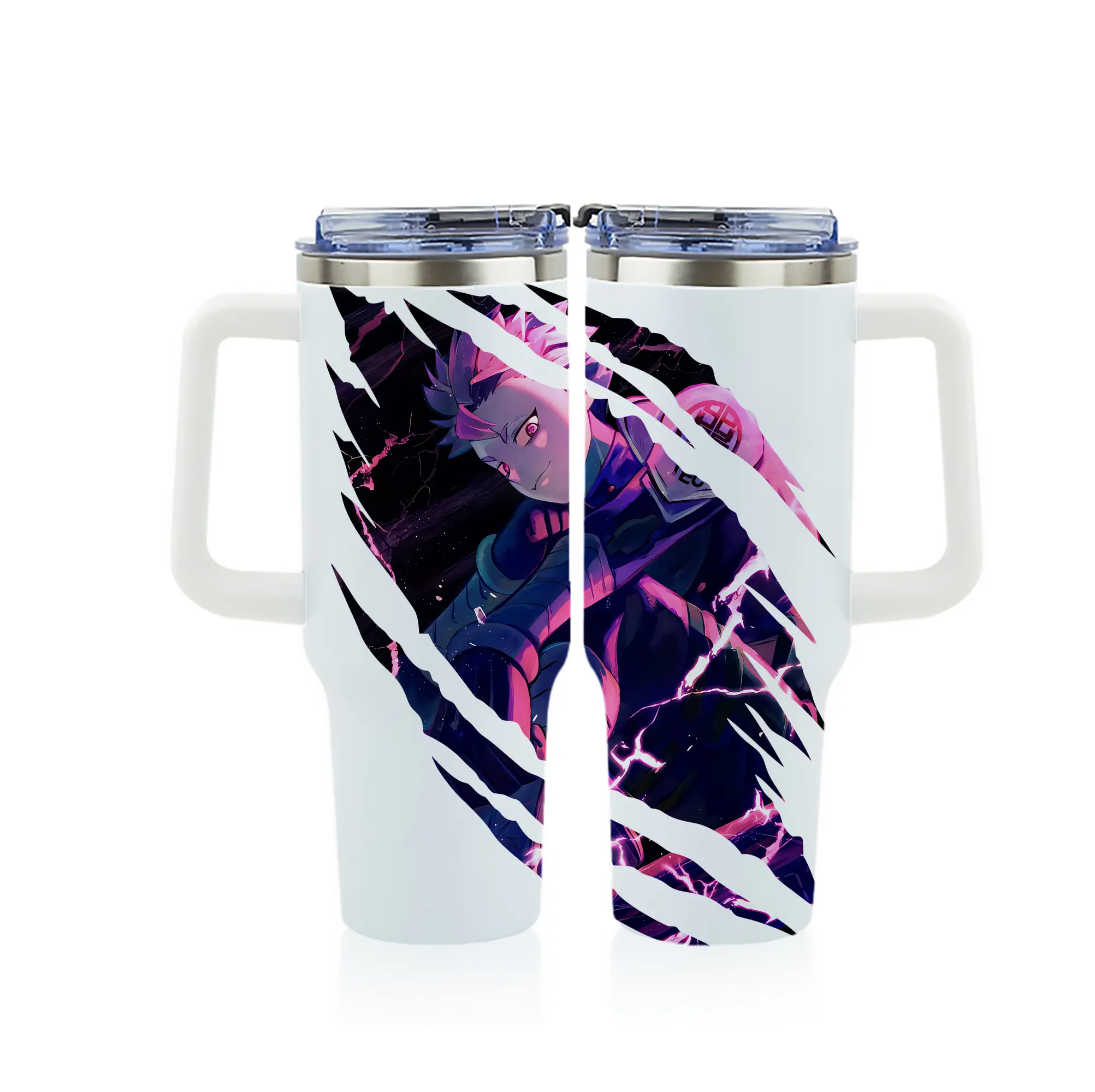 怪獣8号 グッズ,鳴海弦 - 1200mL フルプリント車用タンブラー ・ 304ステンレス 内側 ・ 201ステンレス 外側 ・ 保温 保冷 ・ 通勤 ドライブ アウトドア用