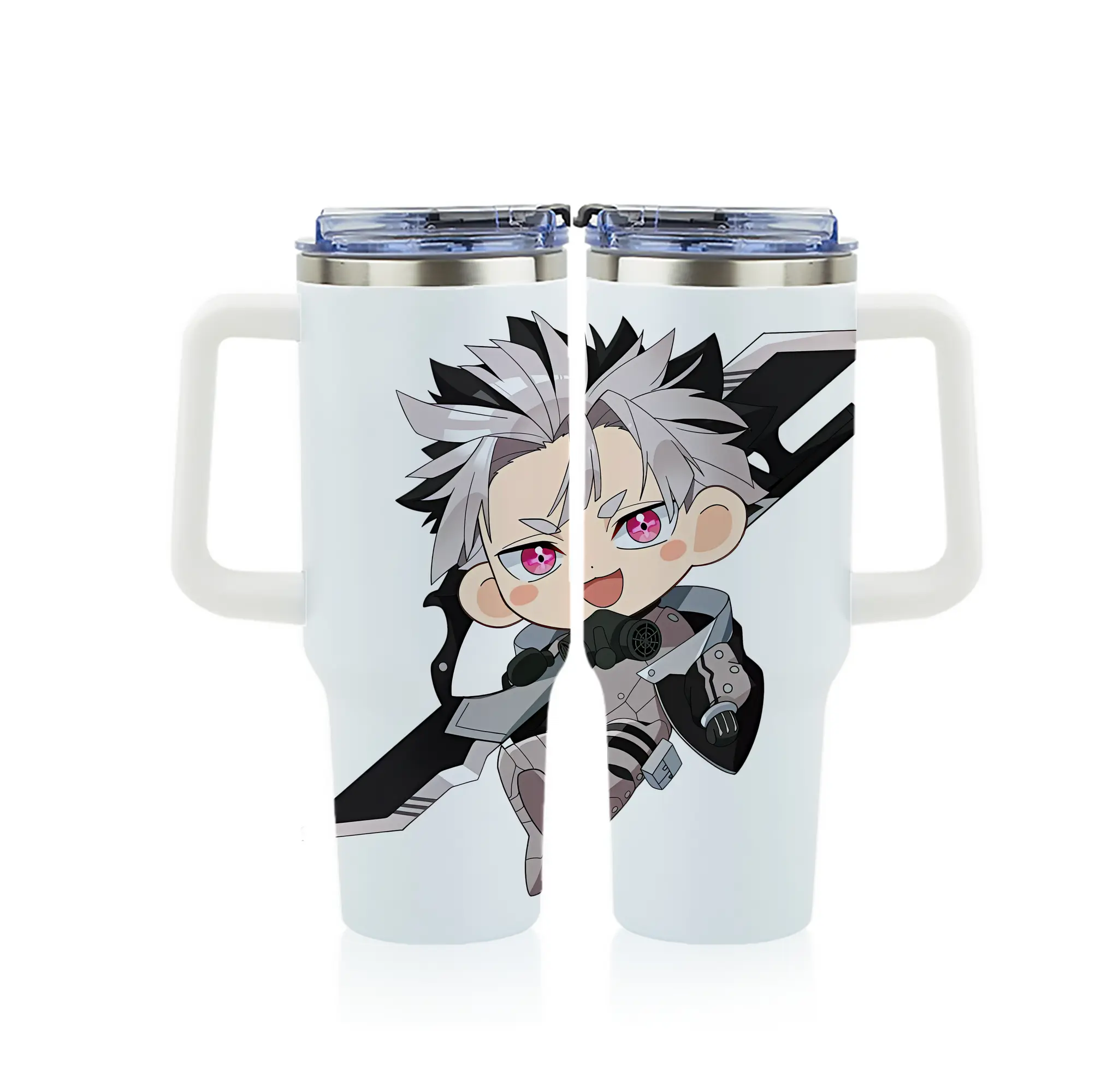 怪獣8号 グッズ,鳴海弦 - 1200mL フルプリント車用タンブラー ・ 304ステンレス 内側 ・ 201ステンレス 外側 ・ 保温 保冷 ・ 通勤 ドライブ アウトドア用