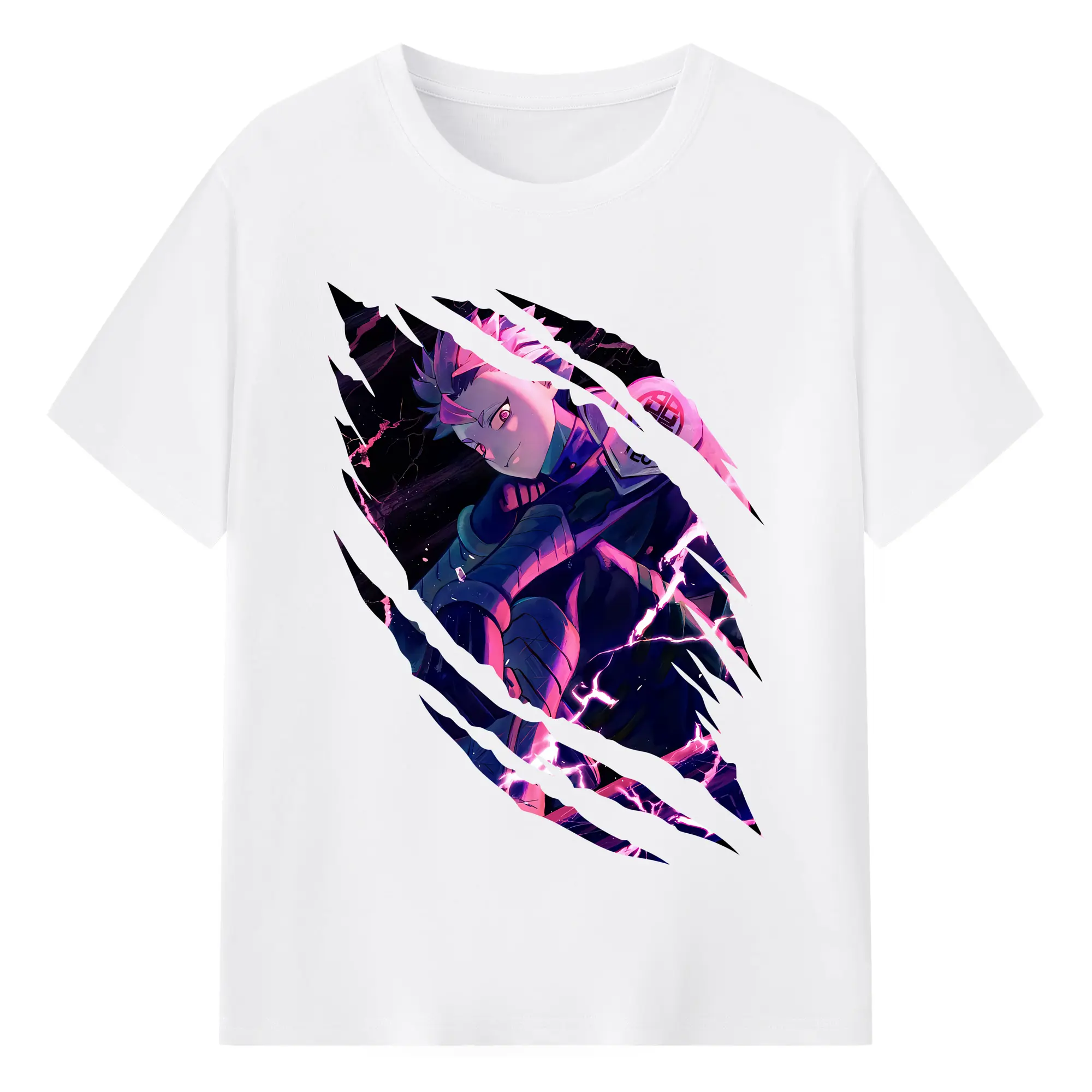 怪獣8号 グッズ,鳴海弦 - 綿100％ 半袖Tシャツ ・ フロントプリント ・ 快適 通気性 ・ 日常使い 散歩 スポーツ用