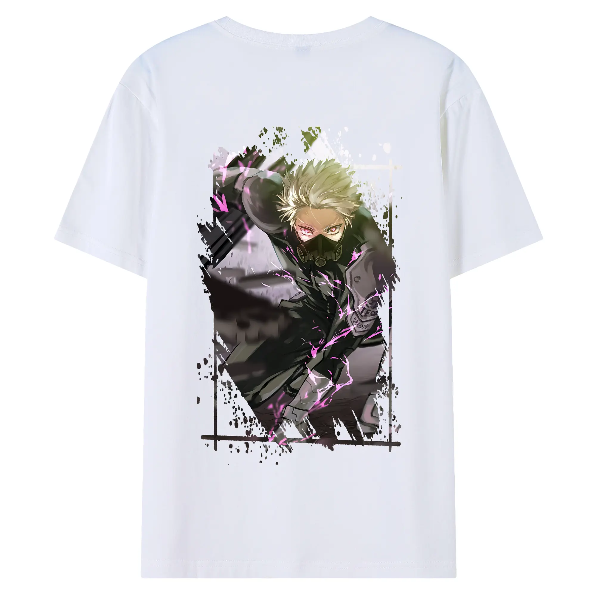 怪獣8号 グッズ,鳴海弦 - 綿100％ 半袖Tシャツ ・ バックプリント ・ 快適 通気性 ・ 日常使い 散歩 スポーツ用