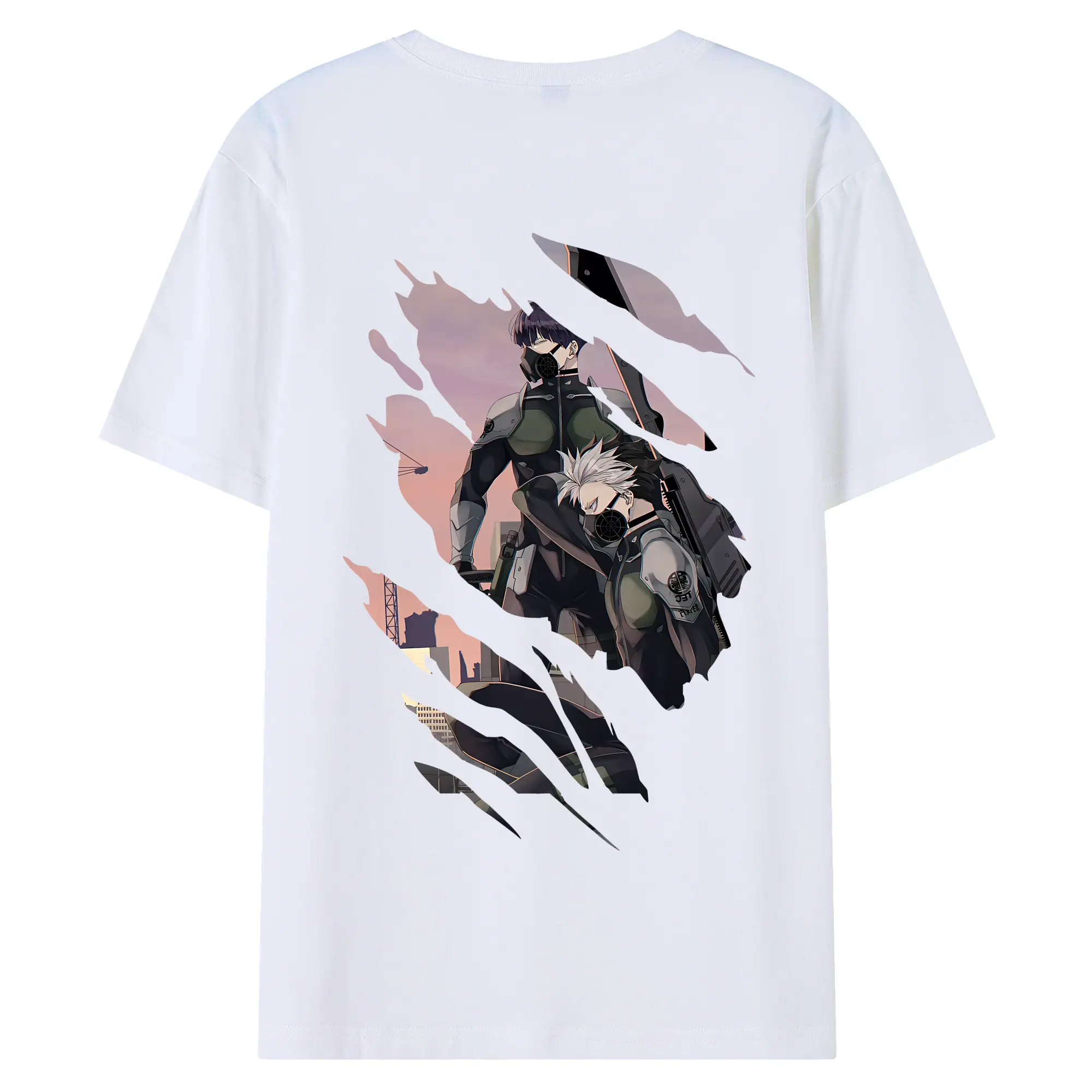 怪獣8号 グッズ,鳴海弦 - 綿100％ 半袖Tシャツ ・ バックプリント ・ 快適 通気性 ・ 日常使い 散歩 スポーツ用