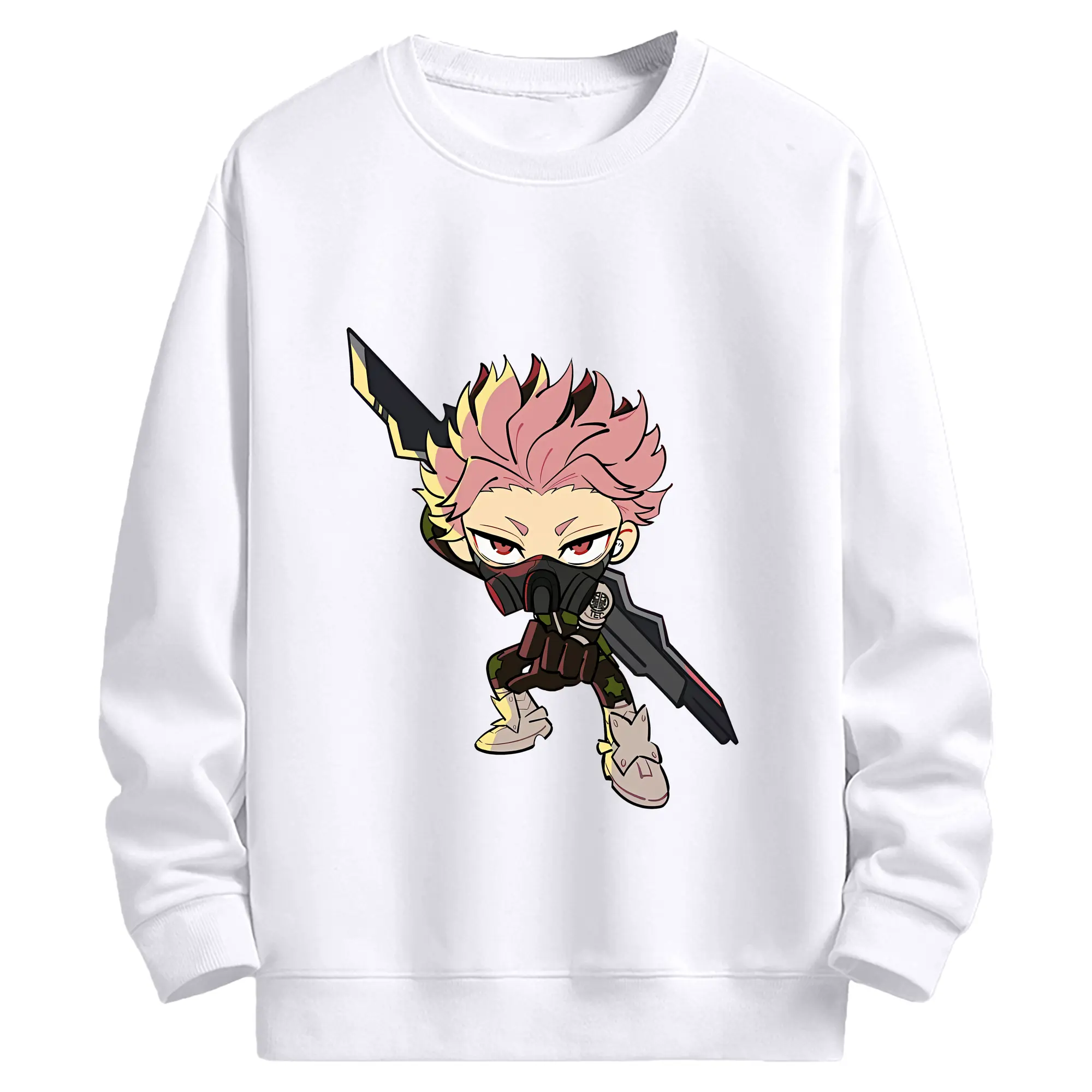 怪獣8号 グッズ,鳴海弦 - 高品質 クルーネック スウェット ・ コットン59％ ポリエステル41％ ・ ユニセックス 長袖 トレーナー ・ カジュアル デイリー スポーツ 散歩用