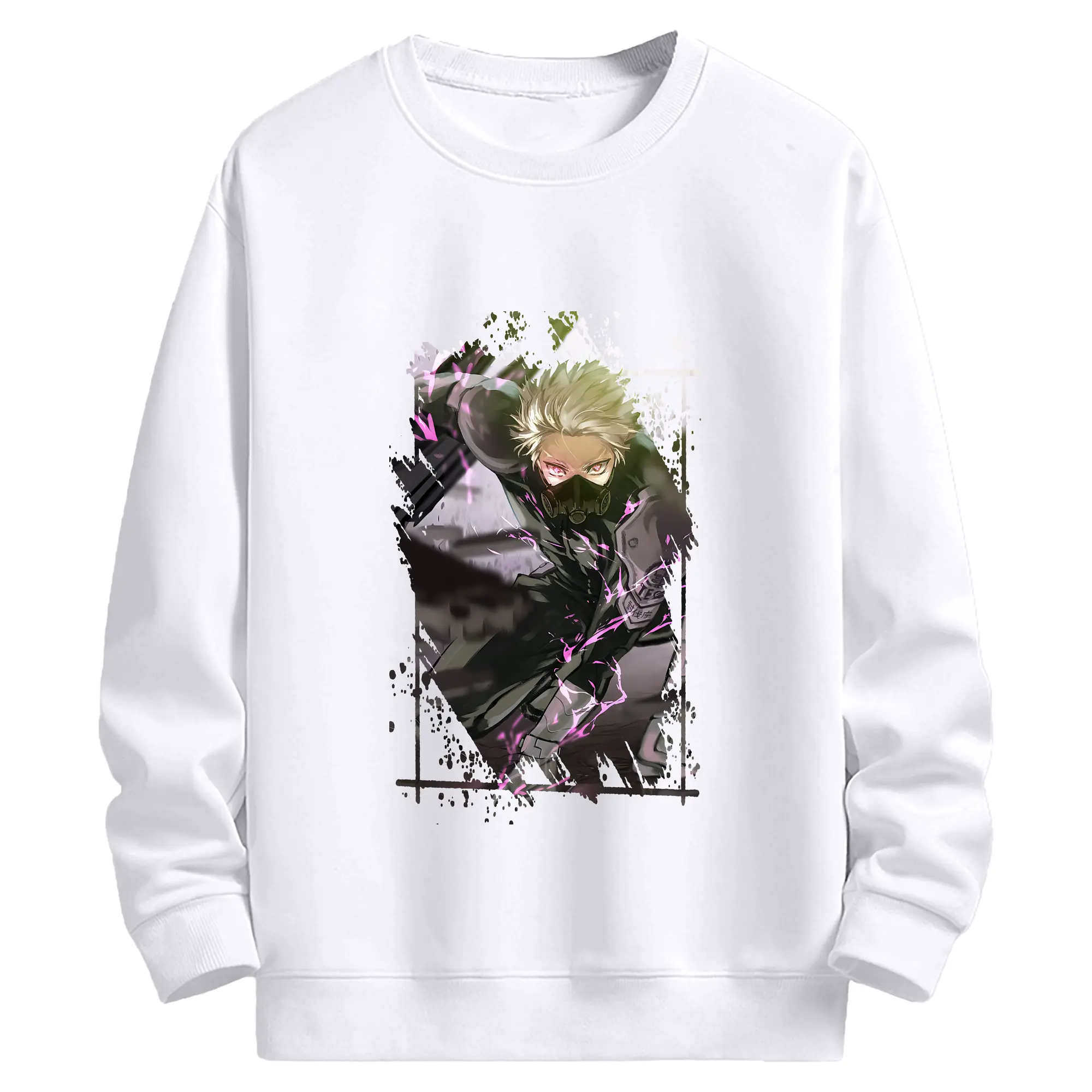 怪獣8号 グッズ,鳴海弦 - 高品質 クルーネック スウェット ・ コットン59％ ポリエステル41％ ・ ユニセックス 長袖 トレーナー ・ カジュアル デイリー スポーツ 散歩用