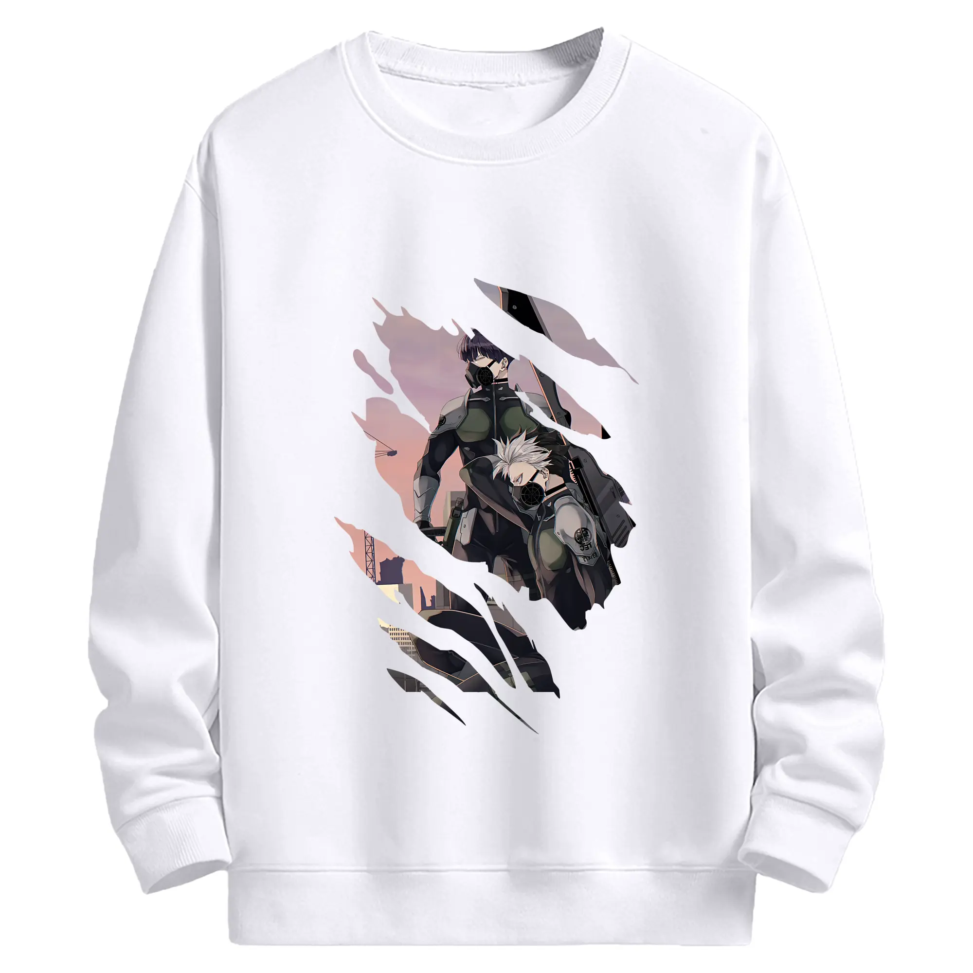 怪獣8号 グッズ,鳴海弦 - 高品質 クルーネック スウェット ・ コットン59％ ポリエステル41％ ・ ユニセックス 長袖 トレーナー ・ カジュアル デイリー スポーツ 散歩用