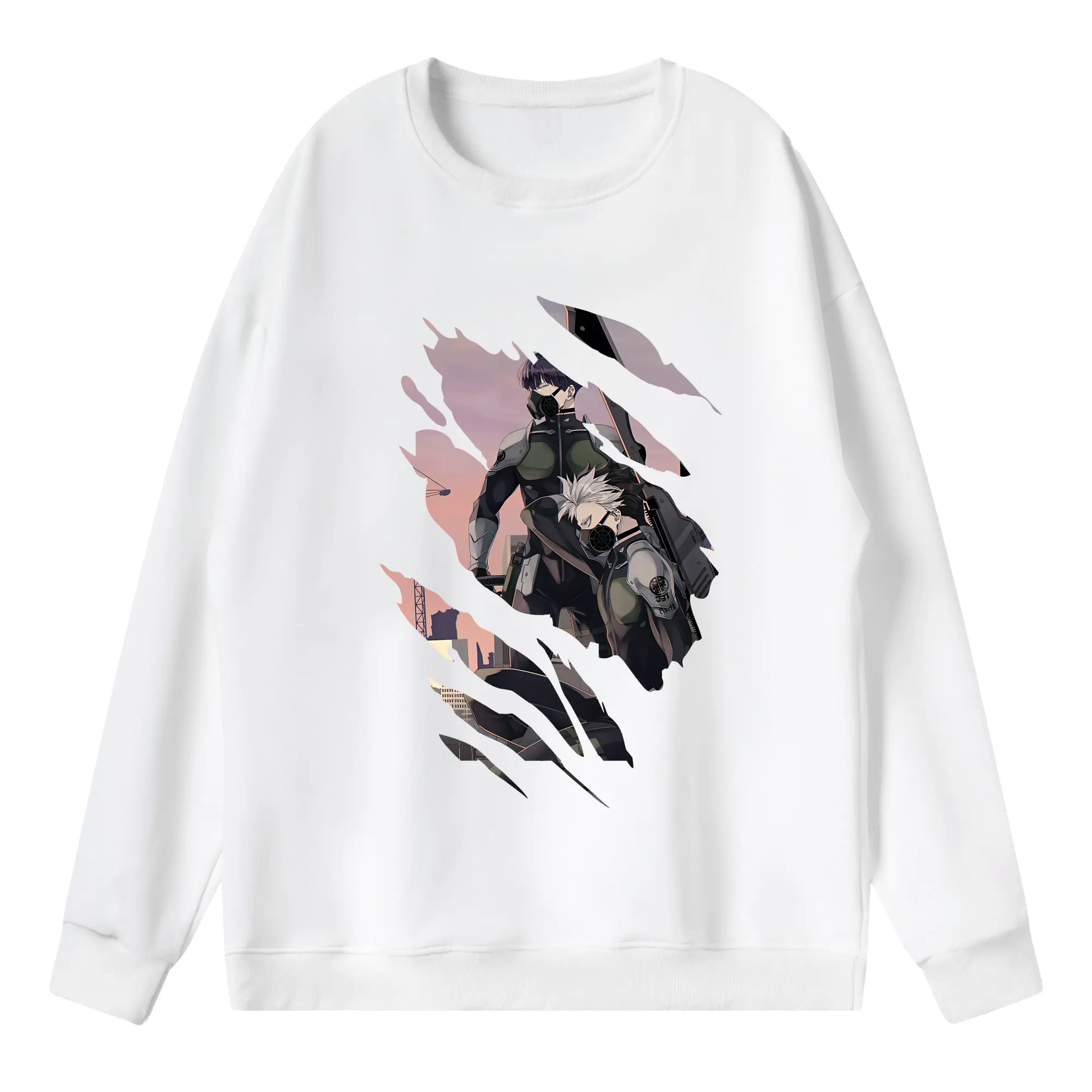 怪獣8号 グッズ,鳴海弦 - 薄手 クルーネック スウェット 裏毛260g · ポリエステル 春秋向け カジュアル 男女兼用 · トレーナー デイリー スポーツ 散歩に最適