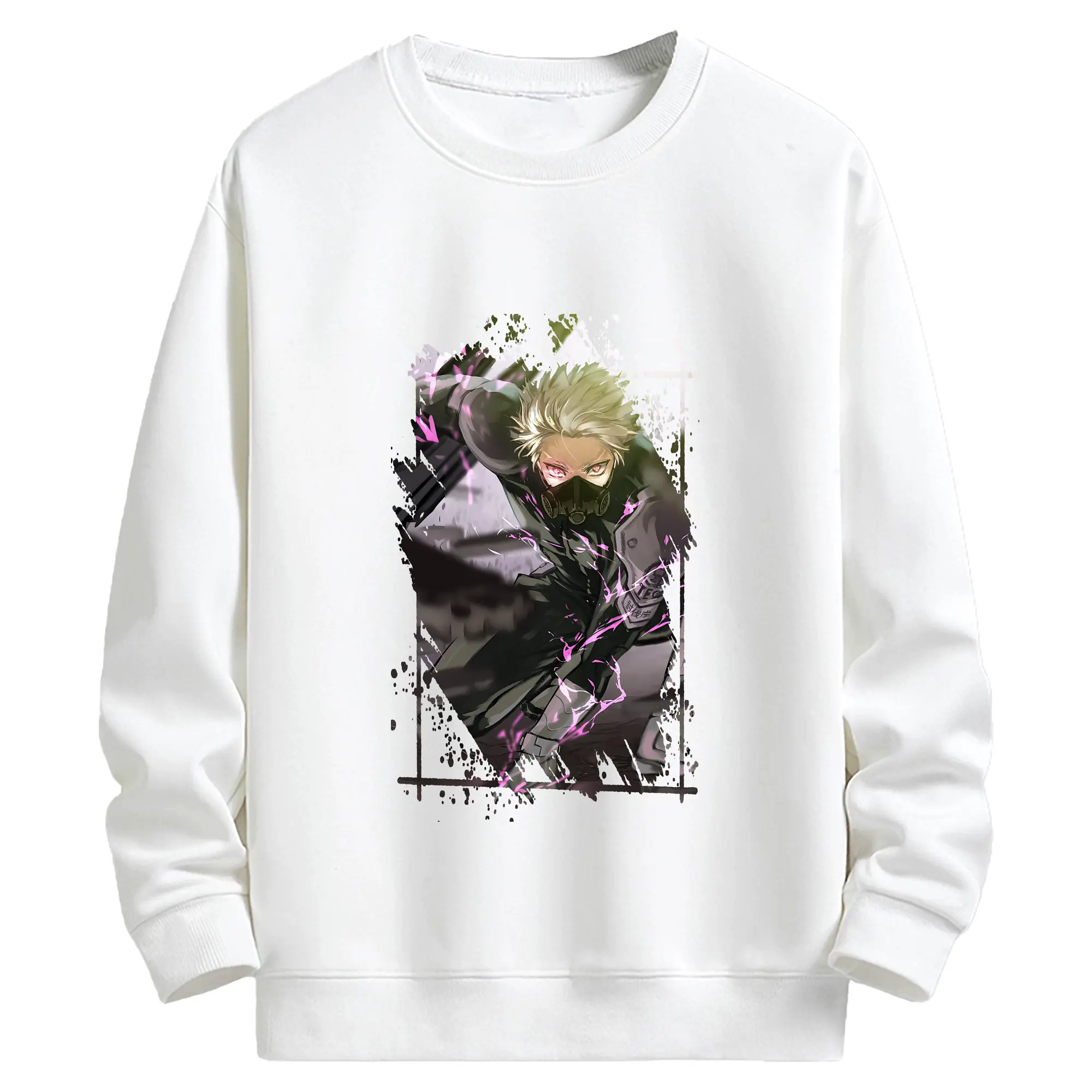 怪獣8号 グッズ,鳴海弦 - キッズ クルーネックスウェットシャツ ・ フロントプリント ・ 綿80％ ポリエステル20％ ・ 快適 通学 スポーツ 日常使い お散歩用