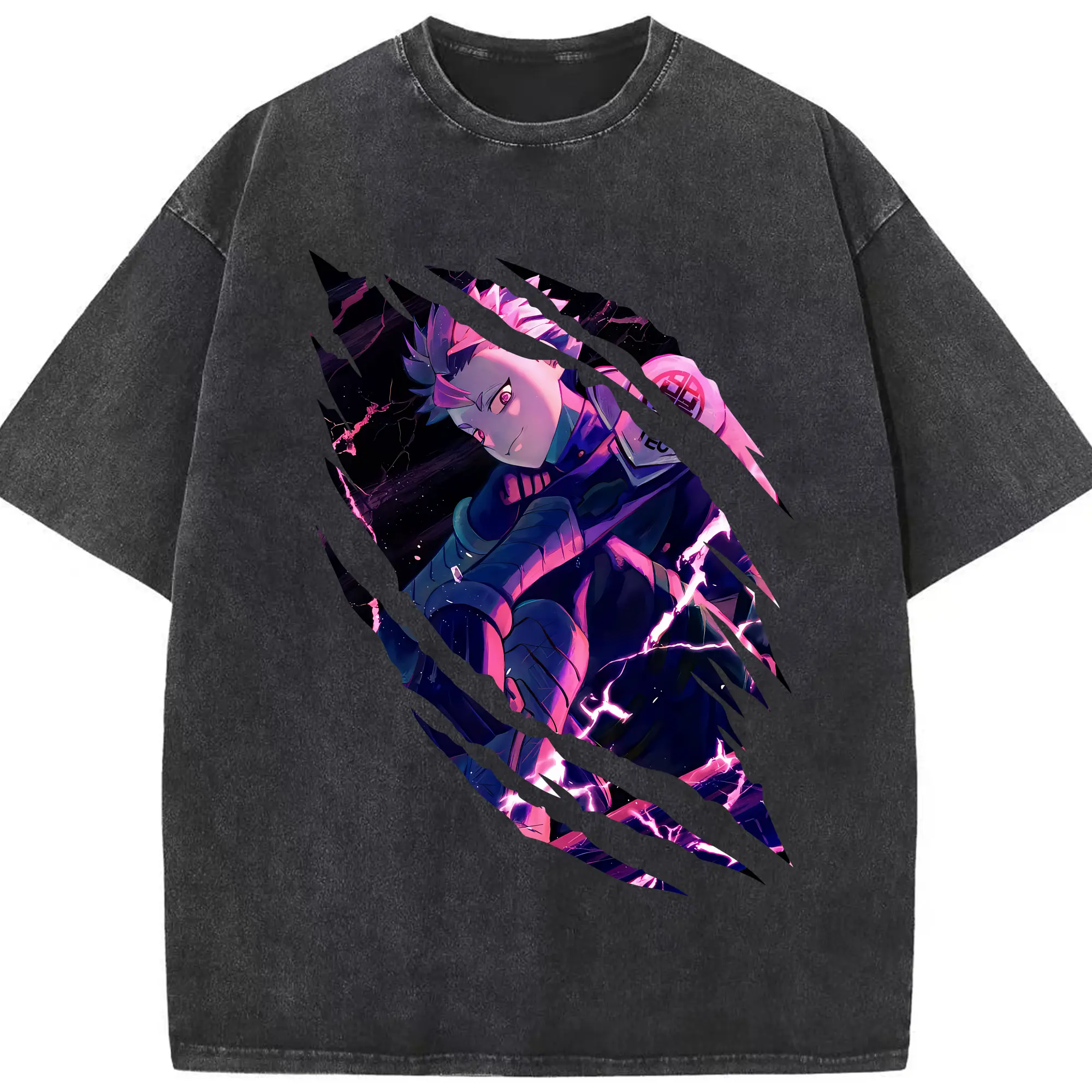 怪獣8号 グッズ,鳴海弦 - 綿100％ ヴィンテージ風 半袖Tシャツ ・ フロントプリント ・ 柔らか肌触り ・ 通気性 快適 ・ スポーツ カジュアル 外出用