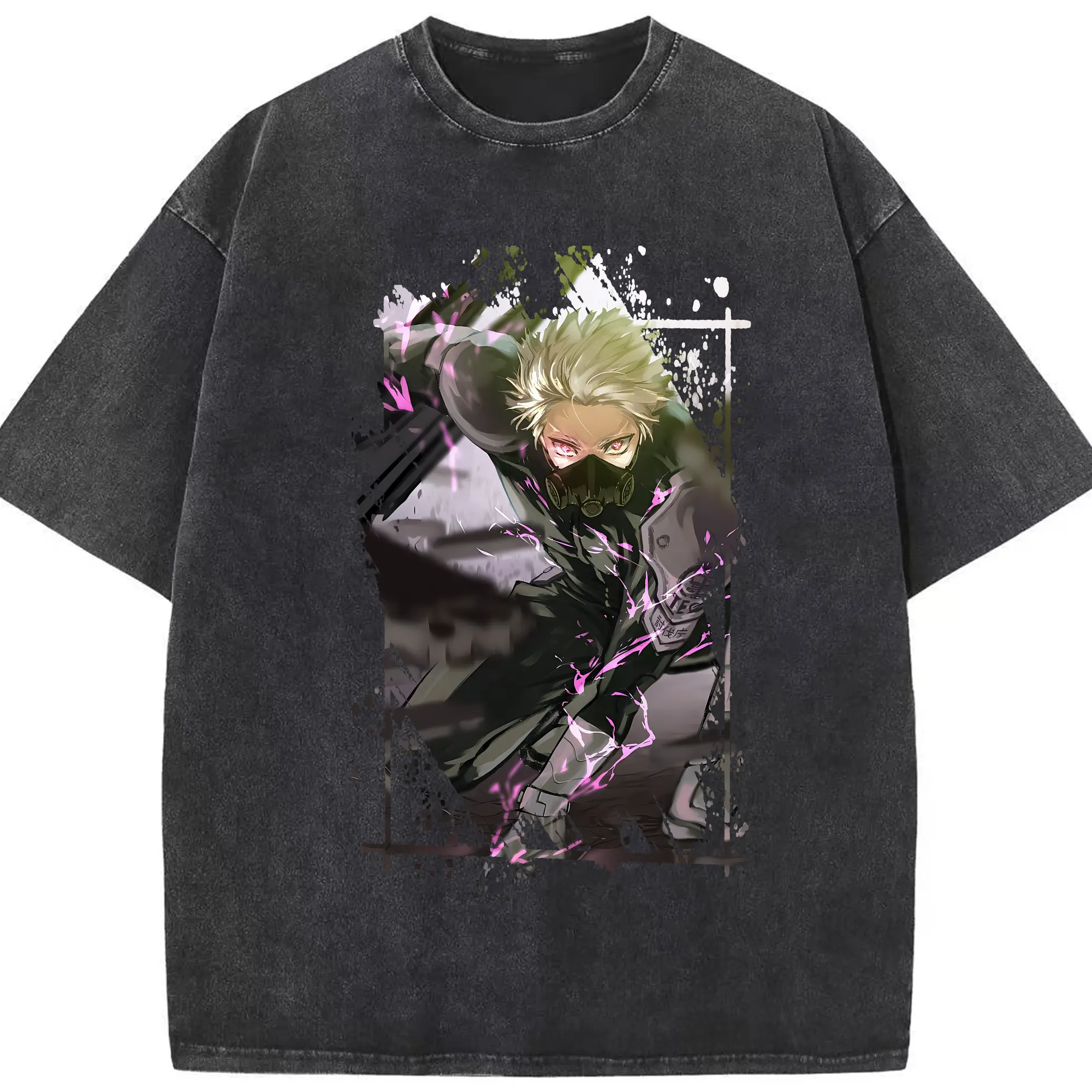 怪獣8号 グッズ,鳴海弦 - 綿100％ ヴィンテージ風 半袖Tシャツ ・ フロントプリント ・ 柔らか肌触り ・ 通気性 快適 ・ スポーツ カジュアル 外出用