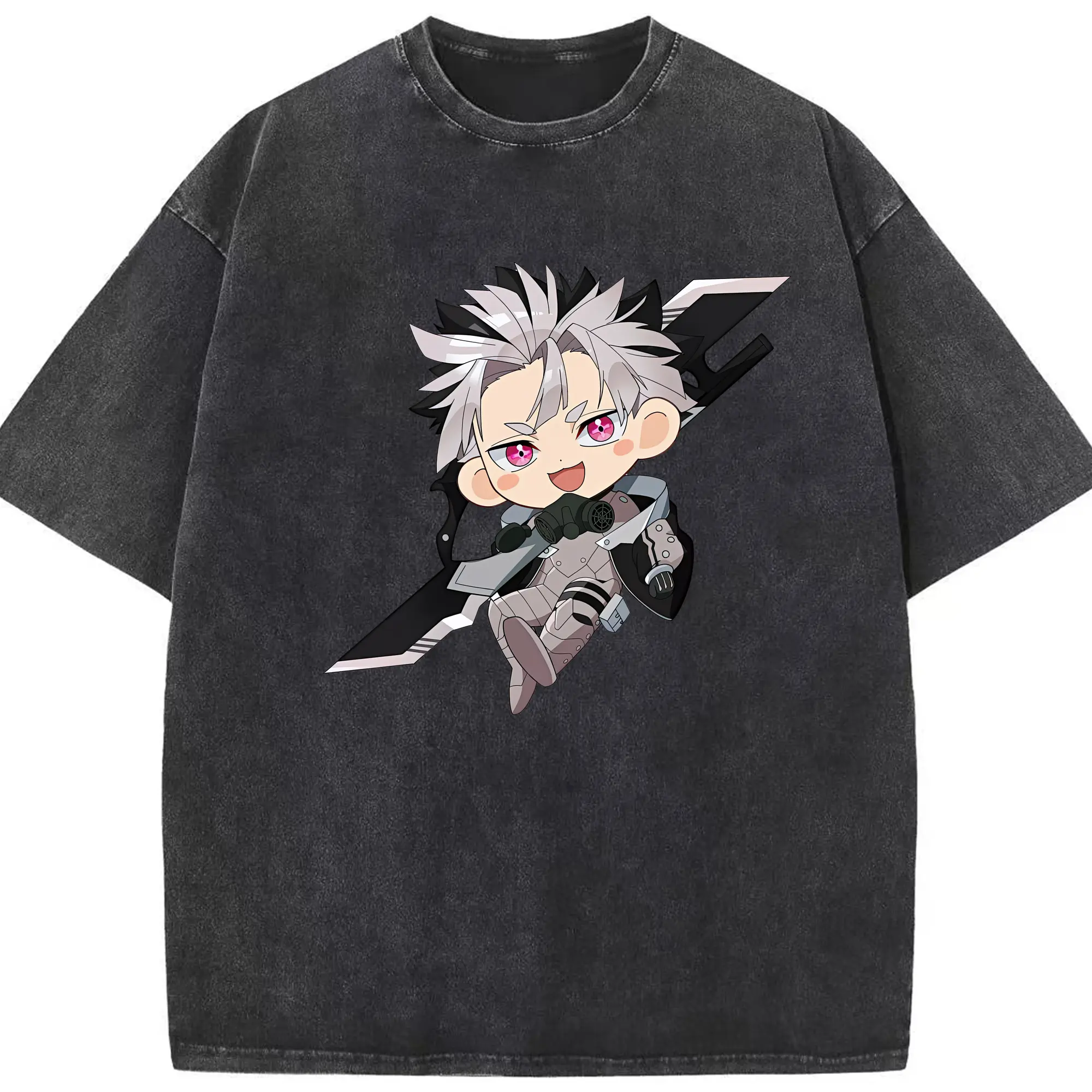 怪獣8号 グッズ,鳴海弦 - 綿100％ ヴィンテージ風 半袖Tシャツ ・ フロントプリント ・ 柔らか肌触り ・ 通気性 快適 ・ スポーツ カジュアル 外出用