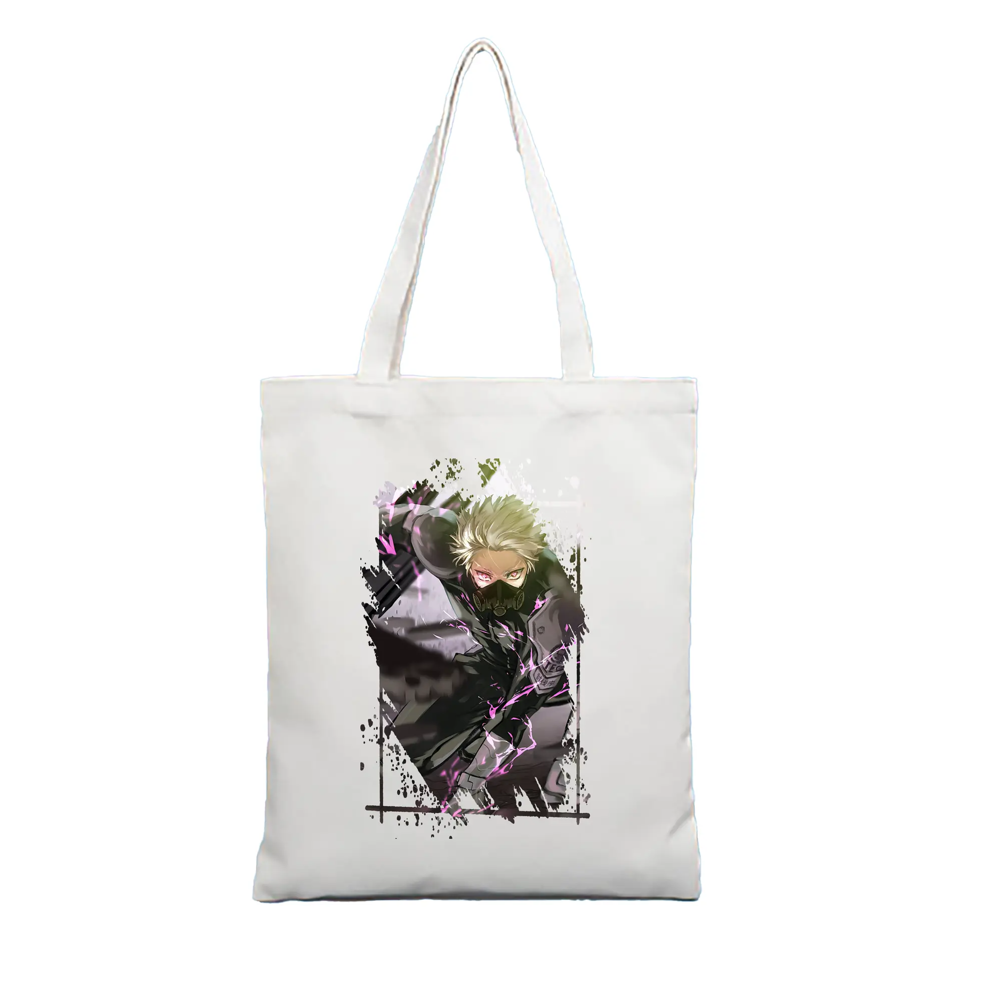 怪獣8号 グッズ,鳴海弦 - 縦型キャンバス手提げバッグ（トートバッグ） ・ キャンバス素材 ・ ショッピング用 ・ 軽量 丈夫 お手入れ簡単