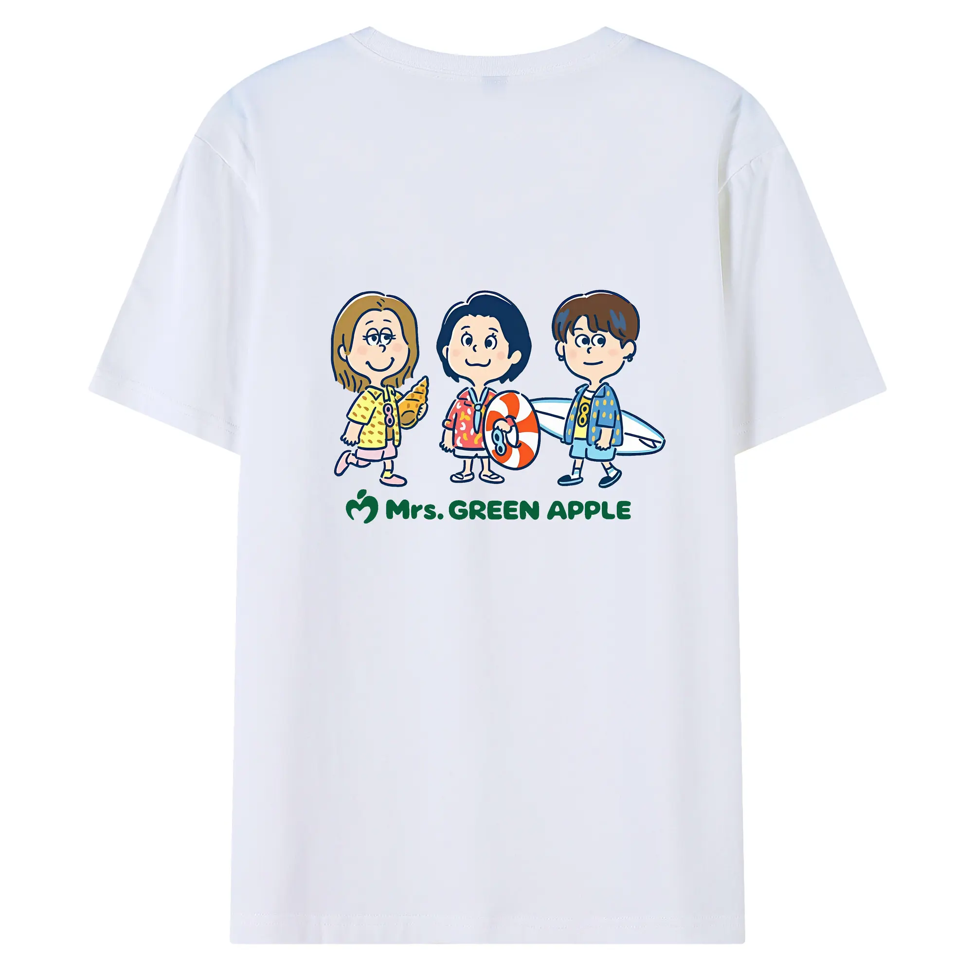 ミセス グリーン アップル グッズ - 綿100％ 半袖Tシャツ ・ バックプリント ・ 快適 通気性 ・ 日常使い 散歩 スポーツ用