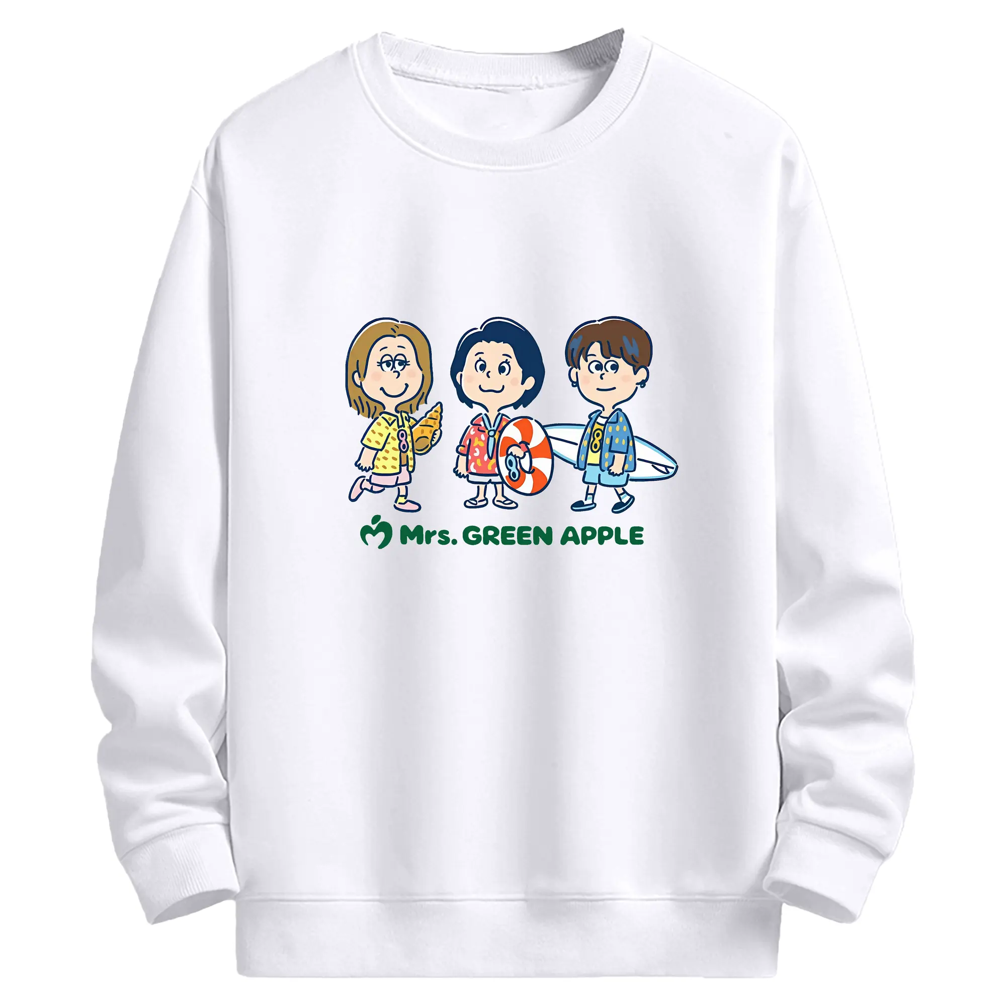 ミセス グリーン アップル グッズ - 高品質 クルーネック スウェット ・ コットン59％ ポリエステル41％ ・ ユニセックス 長袖 トレーナー ・ カジュアル デイリー スポーツ 散歩用
