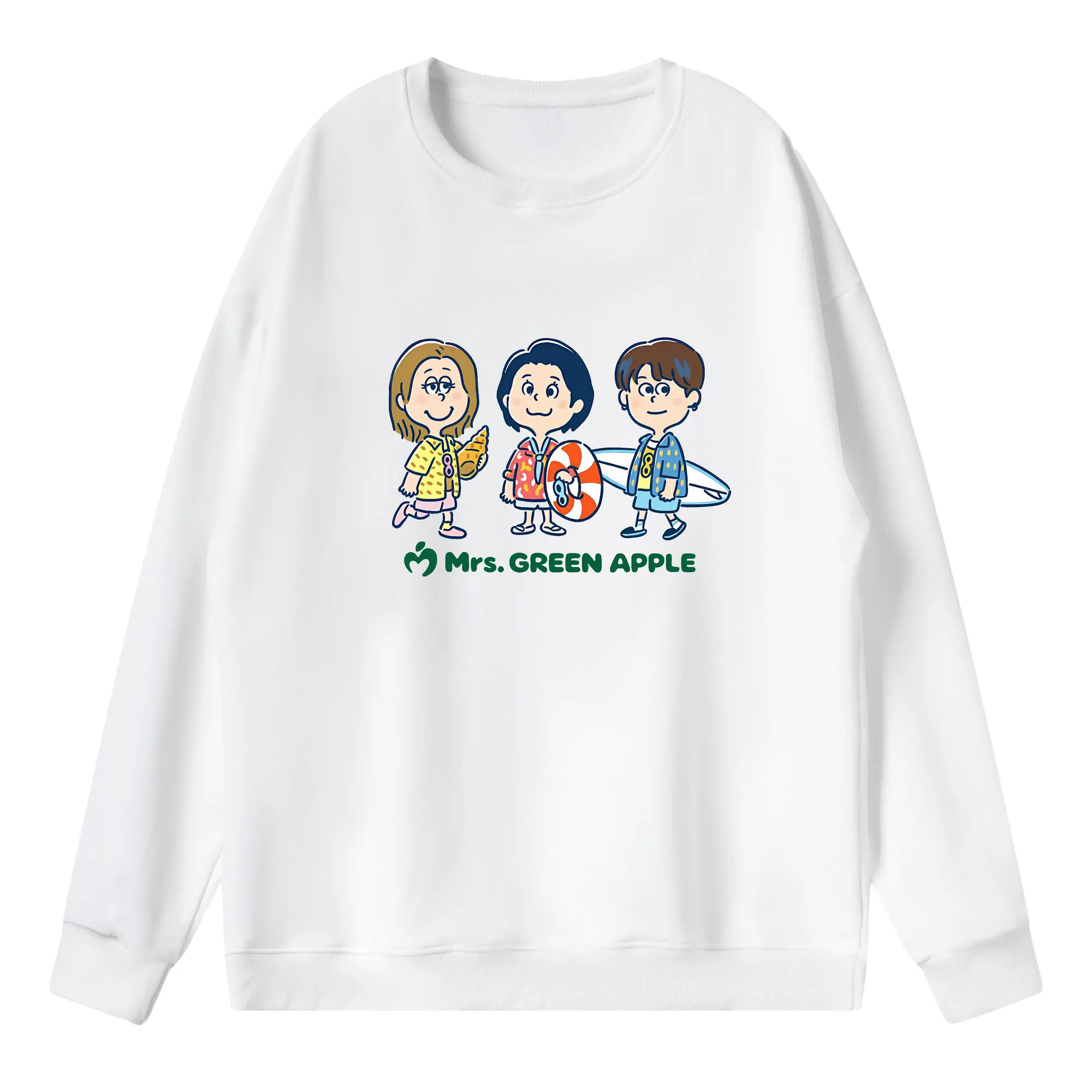 ミセス グリーン アップル グッズ - 薄手 クルーネック スウェット 裏毛260g · ポリエステル 春秋向け カジュアル 男女兼用 · トレーナー デイリー スポーツ 散歩に最適
