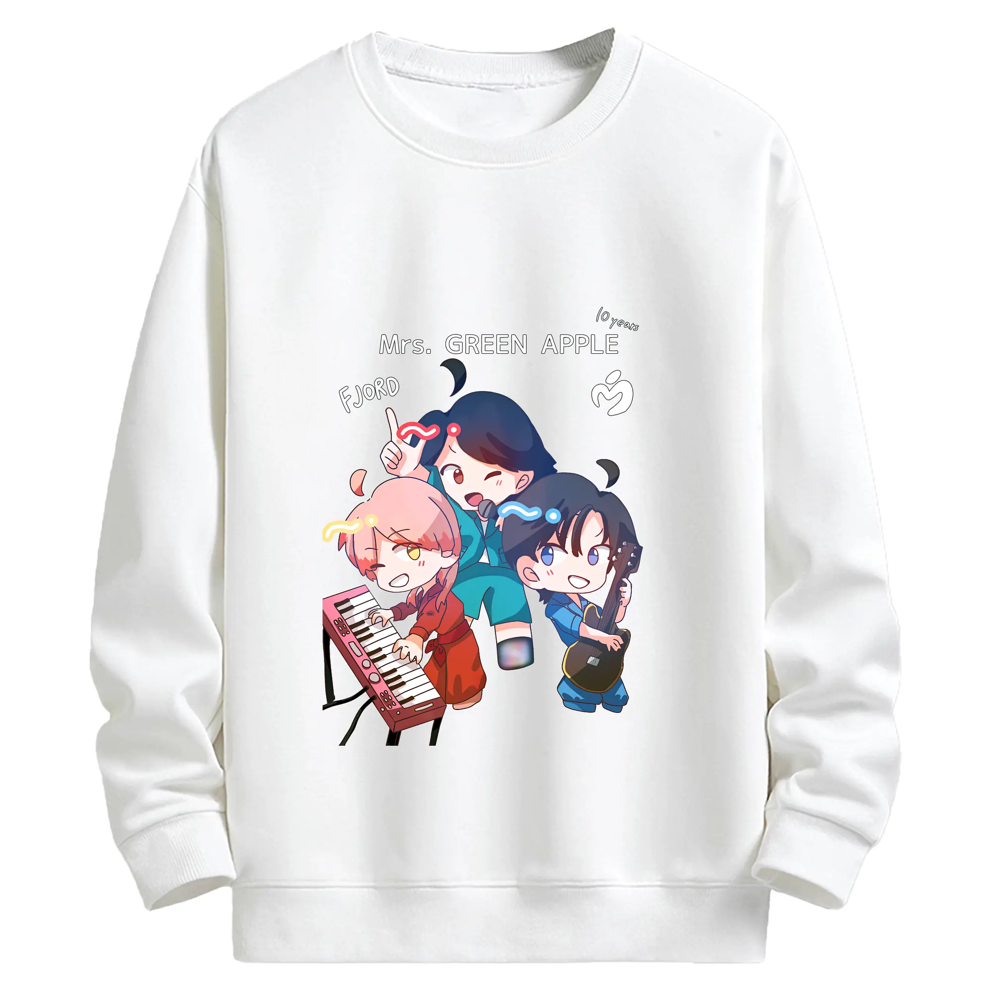 ミセス グリーン アップル グッズ - キッズ クルーネックスウェットシャツ ・ フロントプリント ・ 綿80％ ポリエステル20％ ・ 快適 通学 スポーツ 日常使い お散歩用