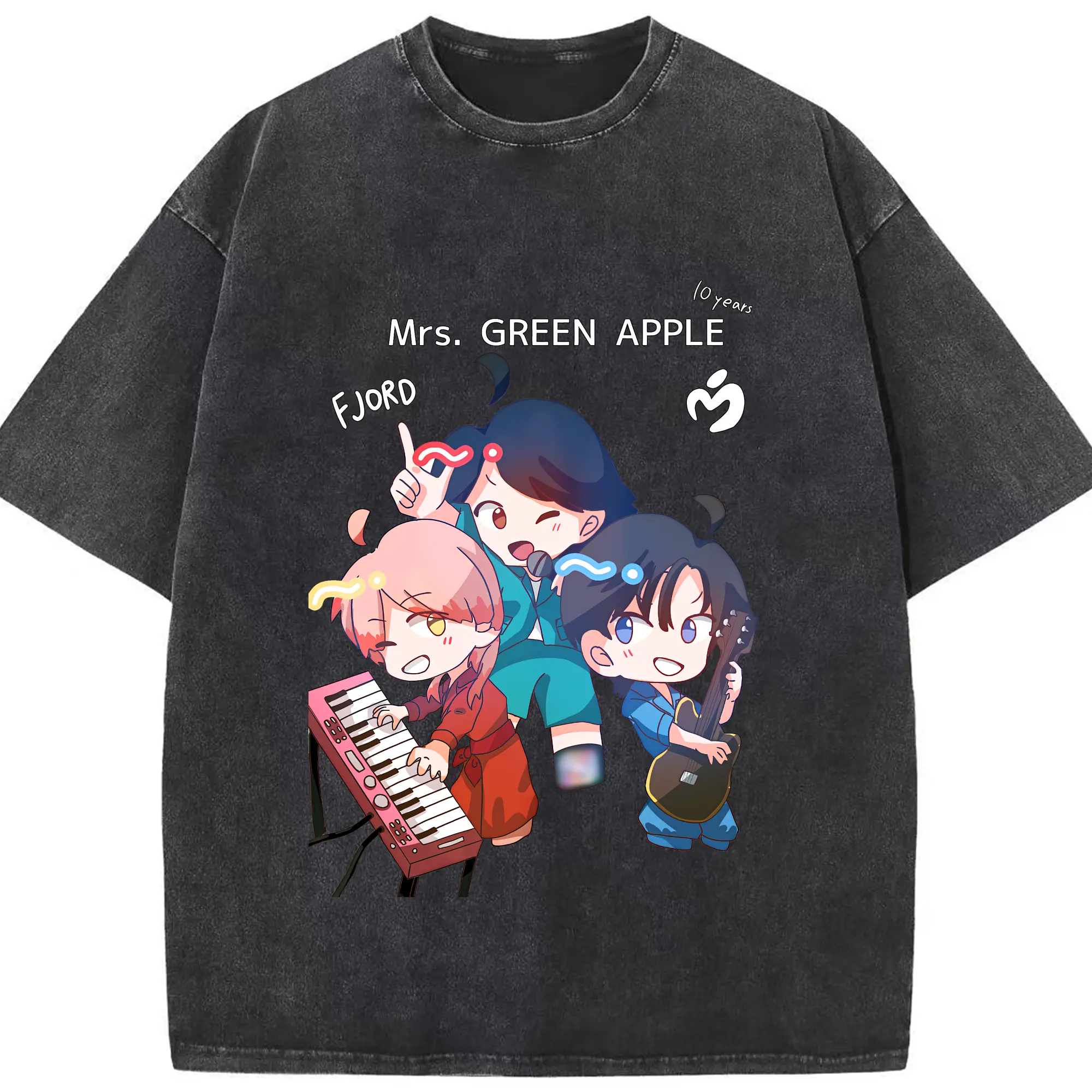 ミセス グリーン アップル グッズ - 綿100％ ヴィンテージ風 半袖Tシャツ ・ フロントプリント ・ 柔らか肌触り ・ 通気性 快適 ・ スポーツ カジュアル 外出用