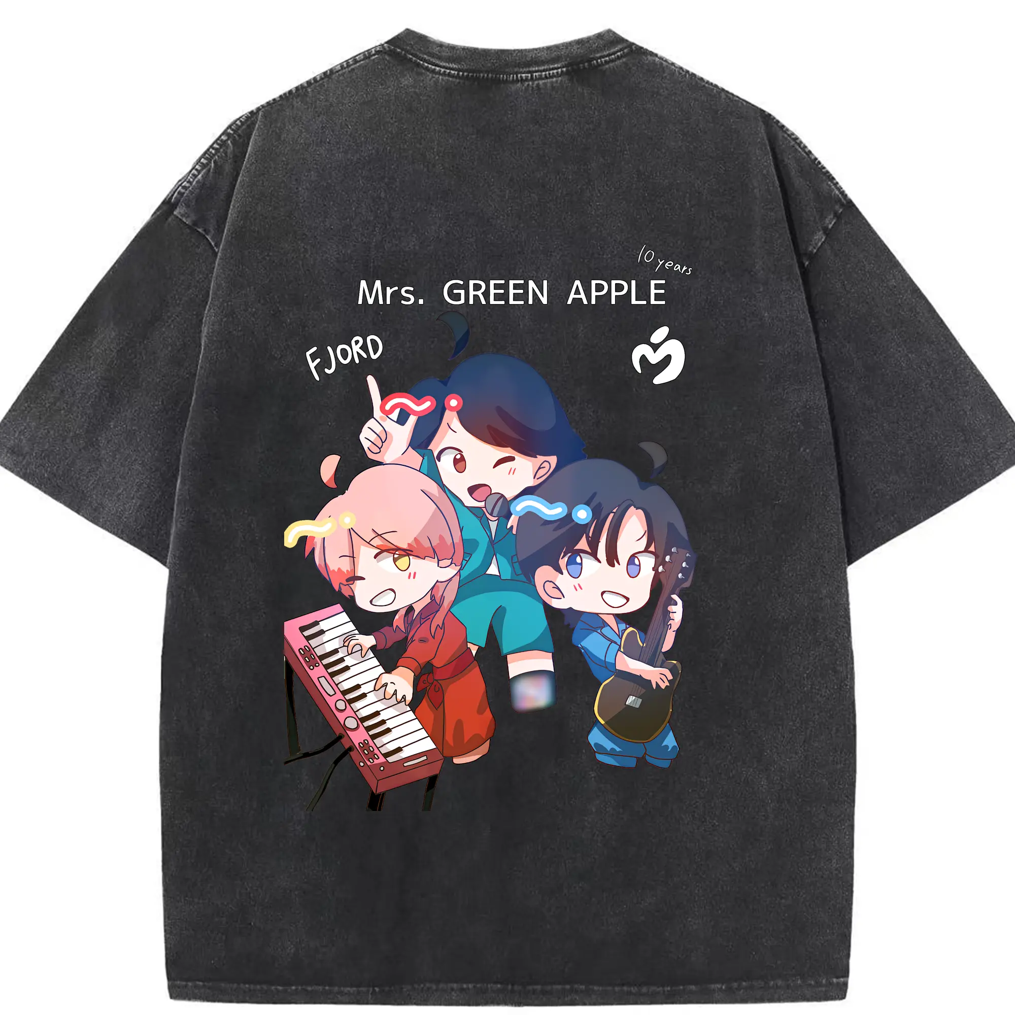 ミセス グリーン アップル グッズ - 綿100％ ヴィンテージ風 半袖Tシャツ ・ 背面プリント ・ 柔らか肌触り ・ 通気性 快適 ・ スポーツ カジュアル 外出用
