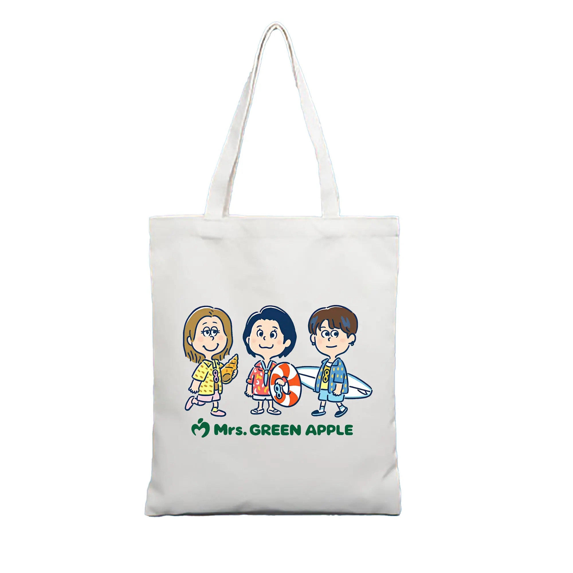 ミセス グリーン アップル グッズ - 縦型キャンバス手提げバッグ（トートバッグ） ・ キャンバス素材 ・ ショッピング用 ・ 軽量 丈夫 お手入れ簡単