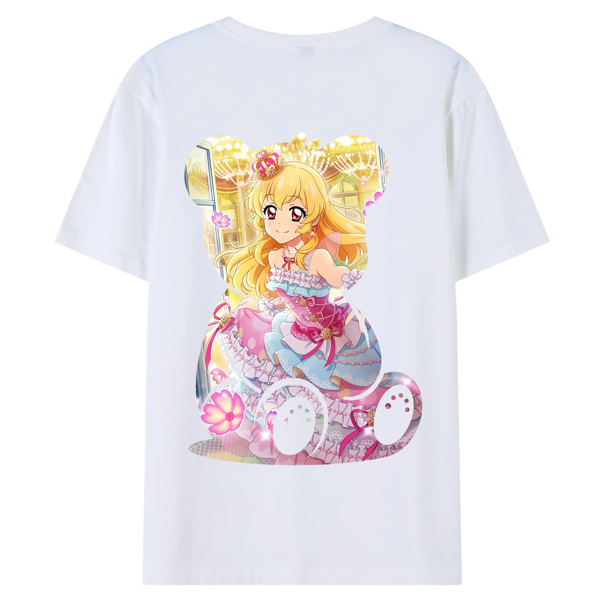 アイカツ グッズ 星宮 いちご - 綿100％ 半袖Tシャツ ・ バックプリント ・ 快適 通気性 ・ 日常使い 散歩 スポーツ用