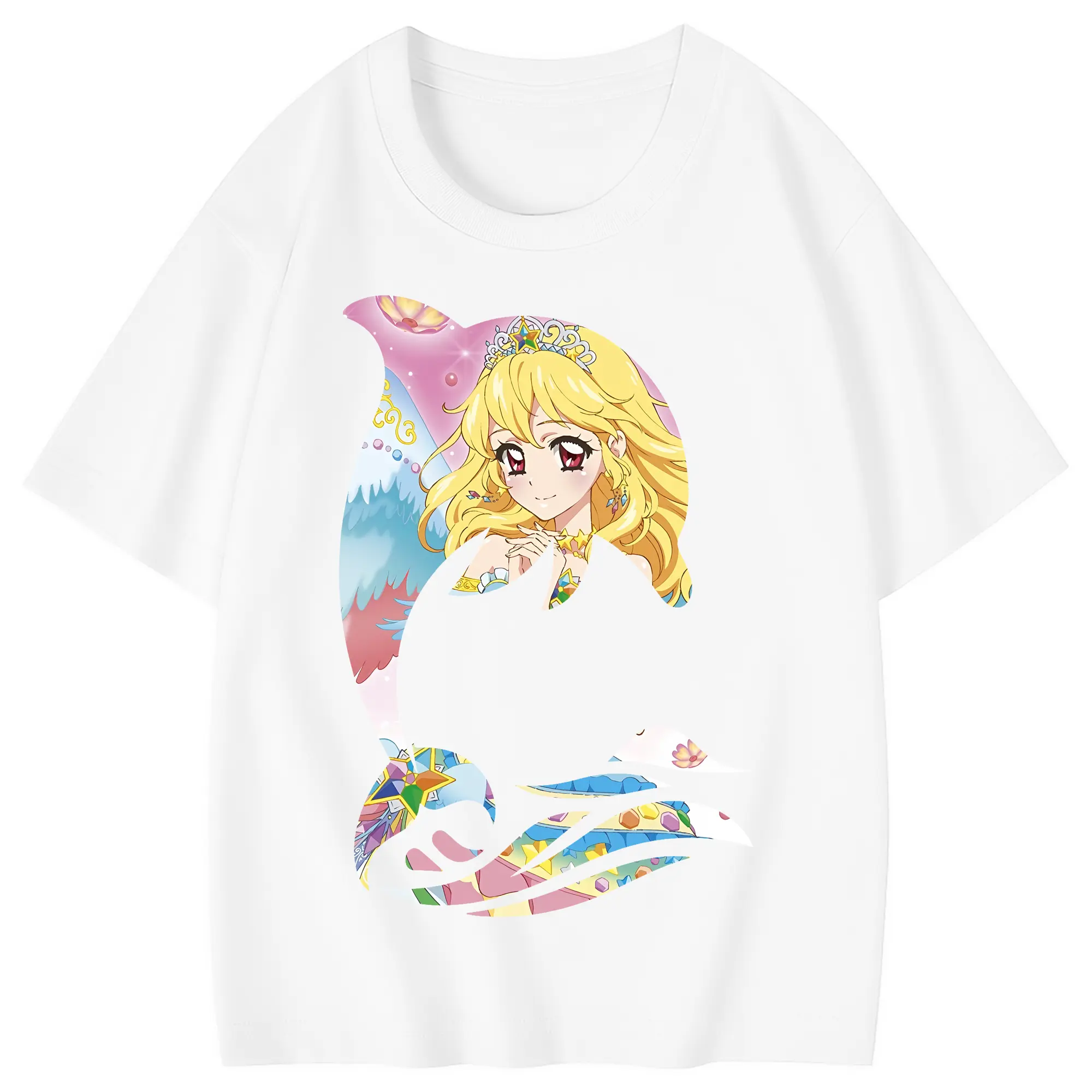 アイカツ グッズ 星宮 いちご - 綿100％ キッズTシャツ ・ フロントプリント ・ 快適 通気性 ・ スポーツ カジュアル 散歩用