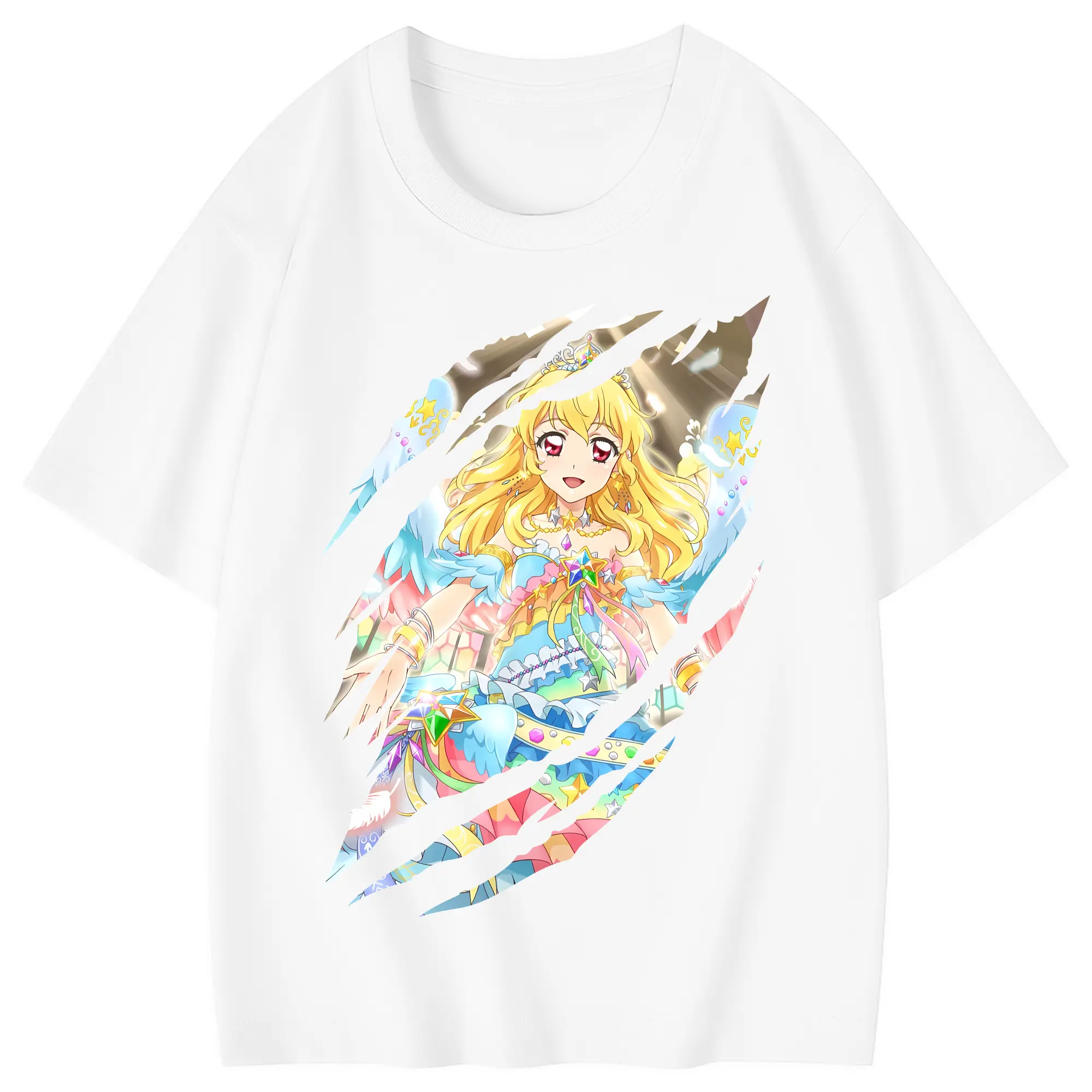 アイカツ グッズ 星宮 いちご - 綿100％ キッズTシャツ ・ フロントプリント ・ 快適 通気性 ・ スポーツ カジュアル 散歩用