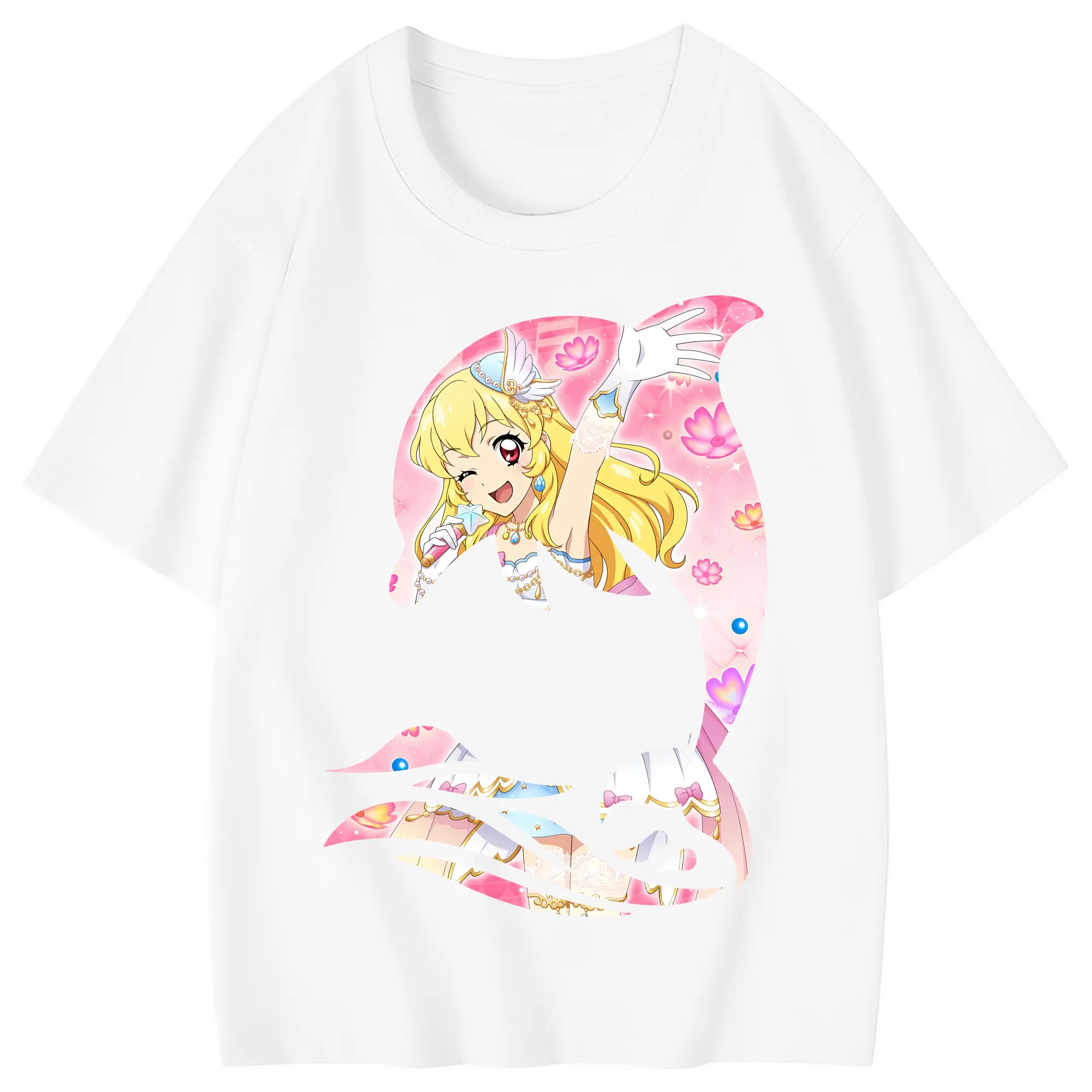 アイカツ グッズ 星宮 いちご - 綿100％ キッズTシャツ ・ フロントプリント ・ 快適 通気性 ・ スポーツ カジュアル 散歩用