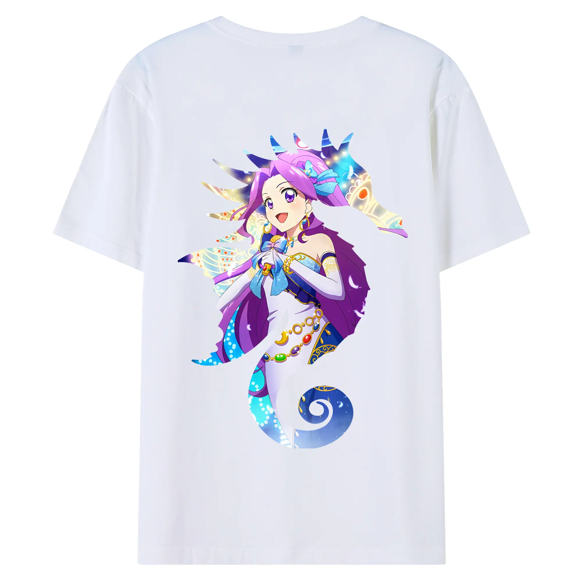 アイカツ グッズ 神崎 美月 - 綿100％ 半袖Tシャツ ・ バックプリント ・ 快適 通気性 ・ 日常使い 散歩 スポーツ用